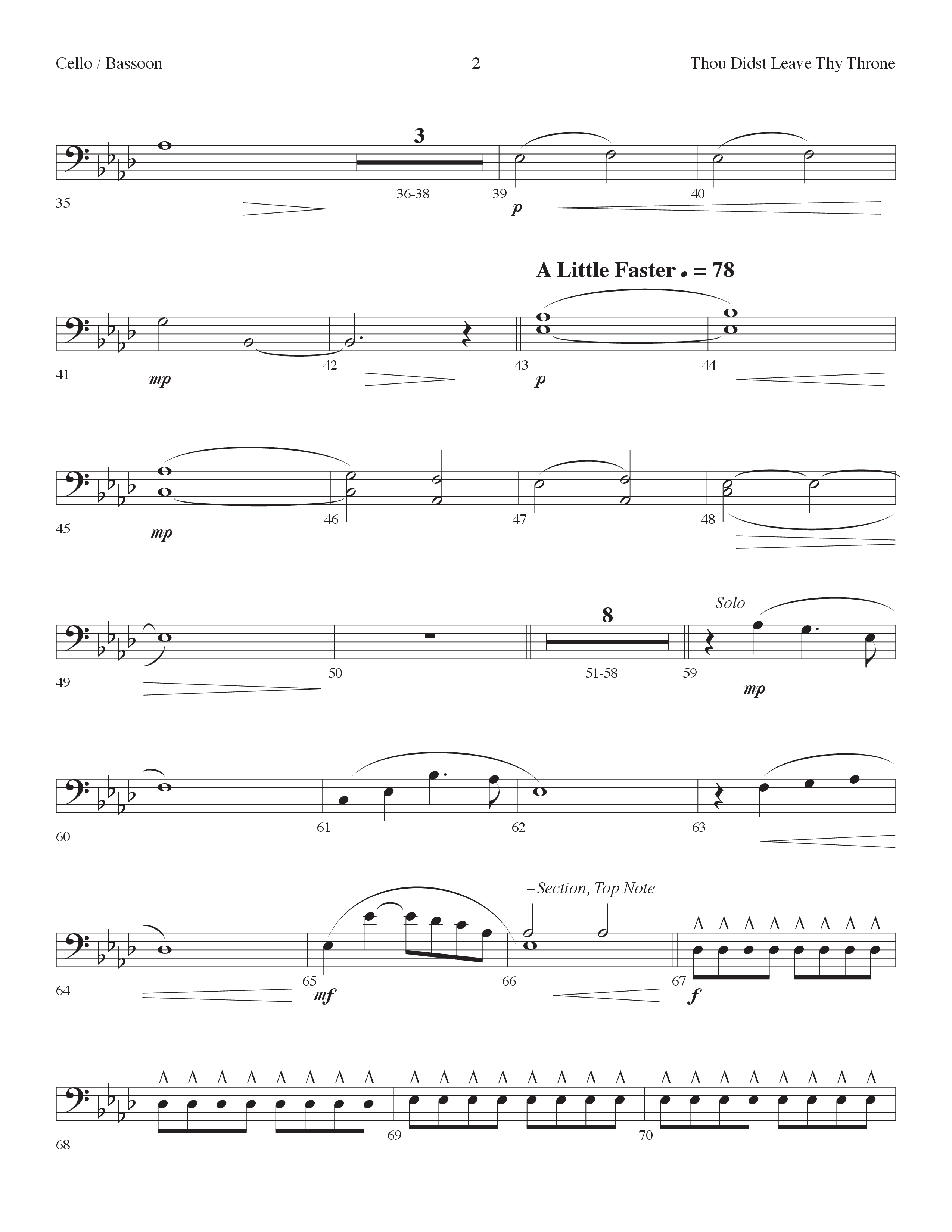 Thou Didst Leave Thy Throne (Forever Yours) (Choral Anthem SATB) Cello (Lifeway Choral / Arr. Cliff Duren)