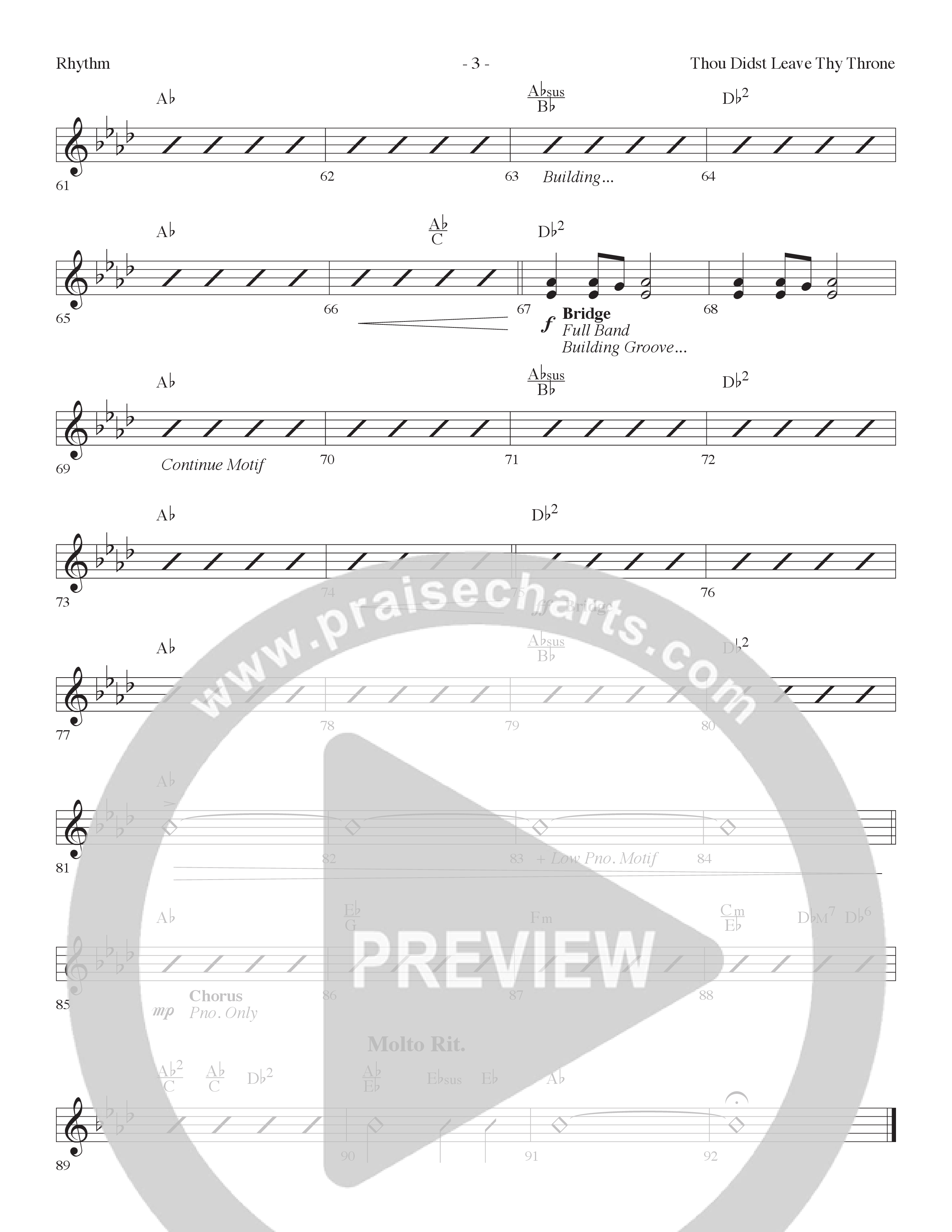 Thou Didst Leave Thy Throne (Forever Yours) (Choral Anthem SATB) Lead Melody & Rhythm (Lifeway Choral / Arr. Cliff Duren)