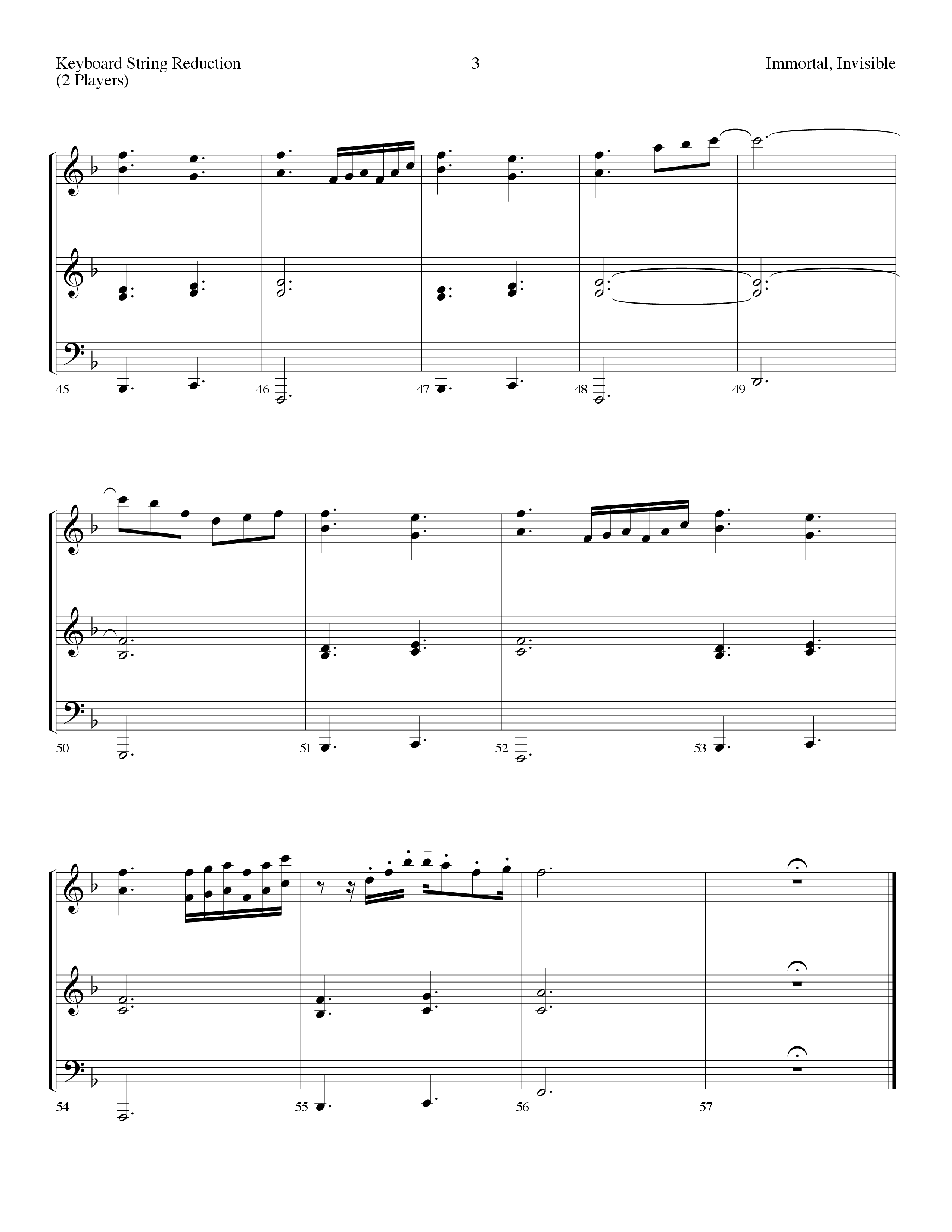 Immortal Invisible (Choral Anthem SATB) String Reduction (Lifeway Choral / Arr. Dennis Allen)