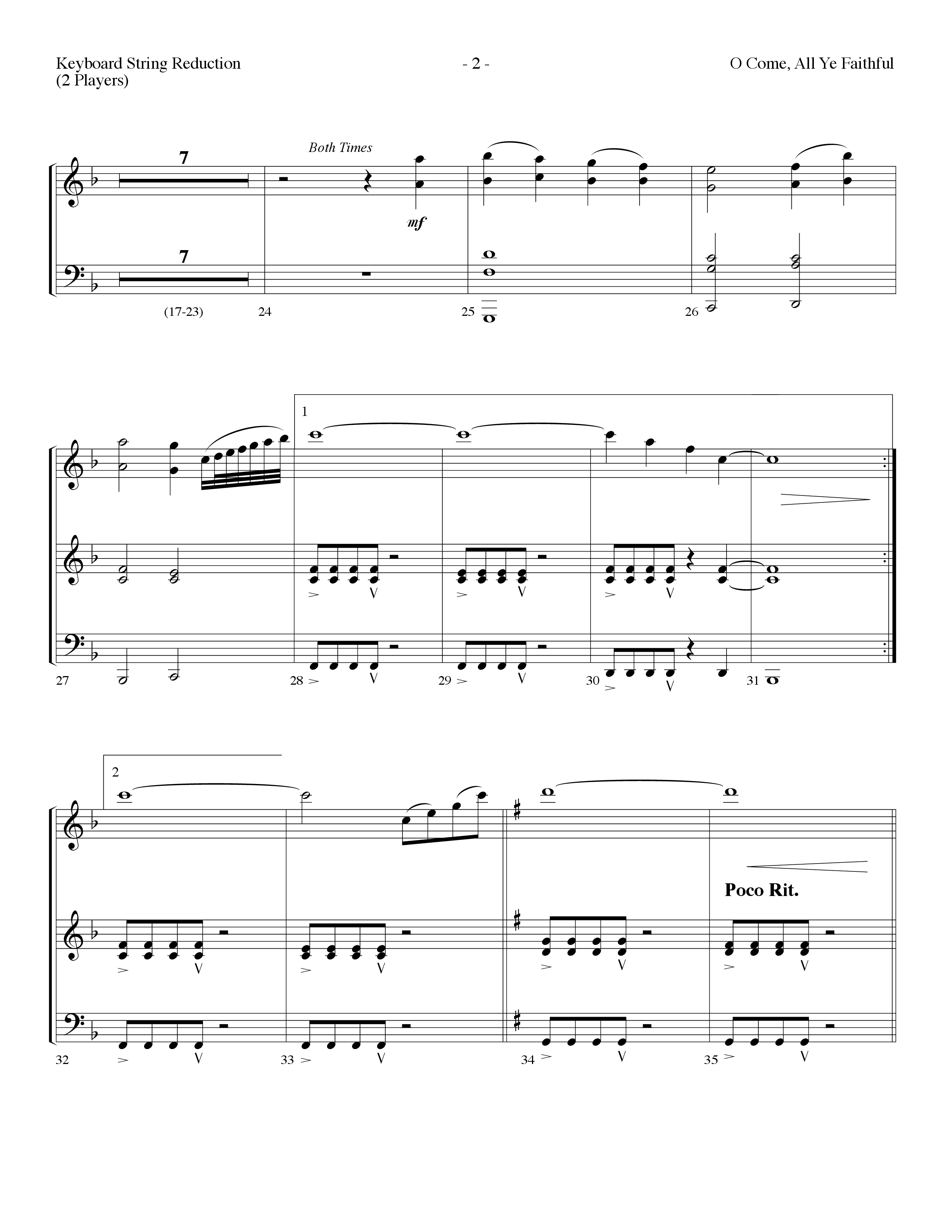 O Come All Ye Faithful (with  Angels From The Realms Of Glory) (Choral Anthem SATB) String Reduction (Lifeway Choral / Arr. Dennis Allen)