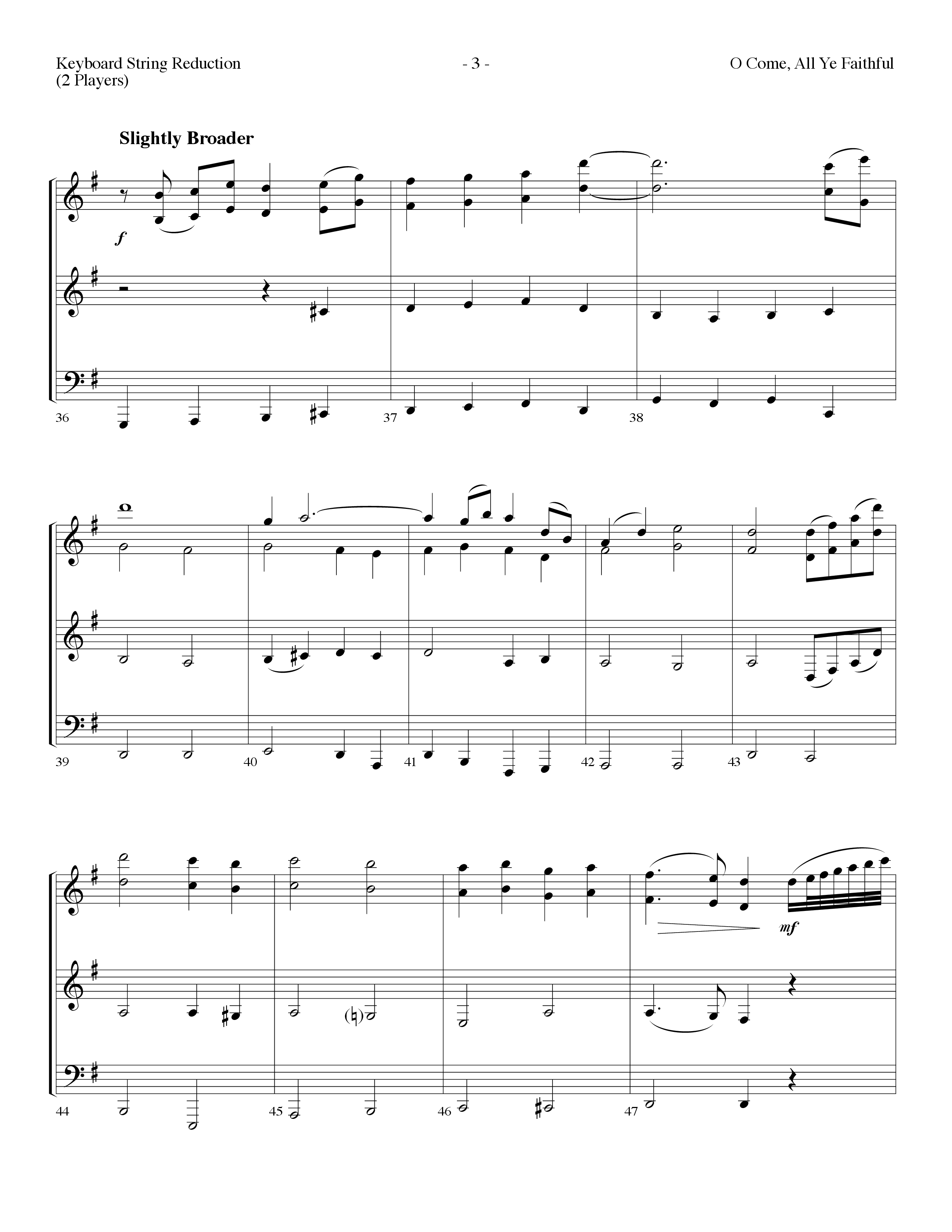 O Come All Ye Faithful (with  Angels From The Realms Of Glory) (Choral Anthem SATB) String Reduction (Lifeway Choral / Arr. Dennis Allen)