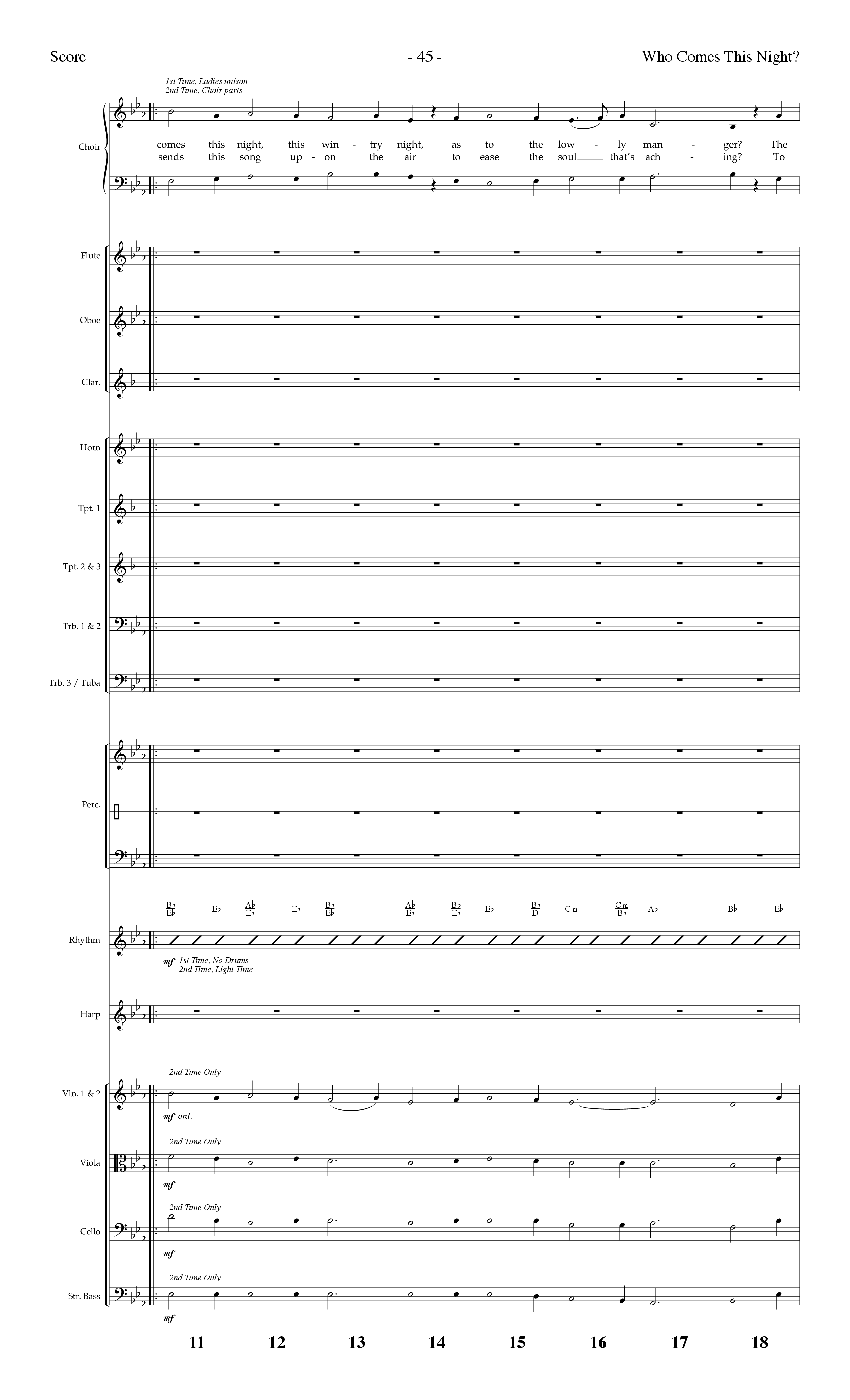 Who Comes This Night (Choral Anthem SATB) Orchestration (Lifeway Choral / Arr. Dennis Allen)
