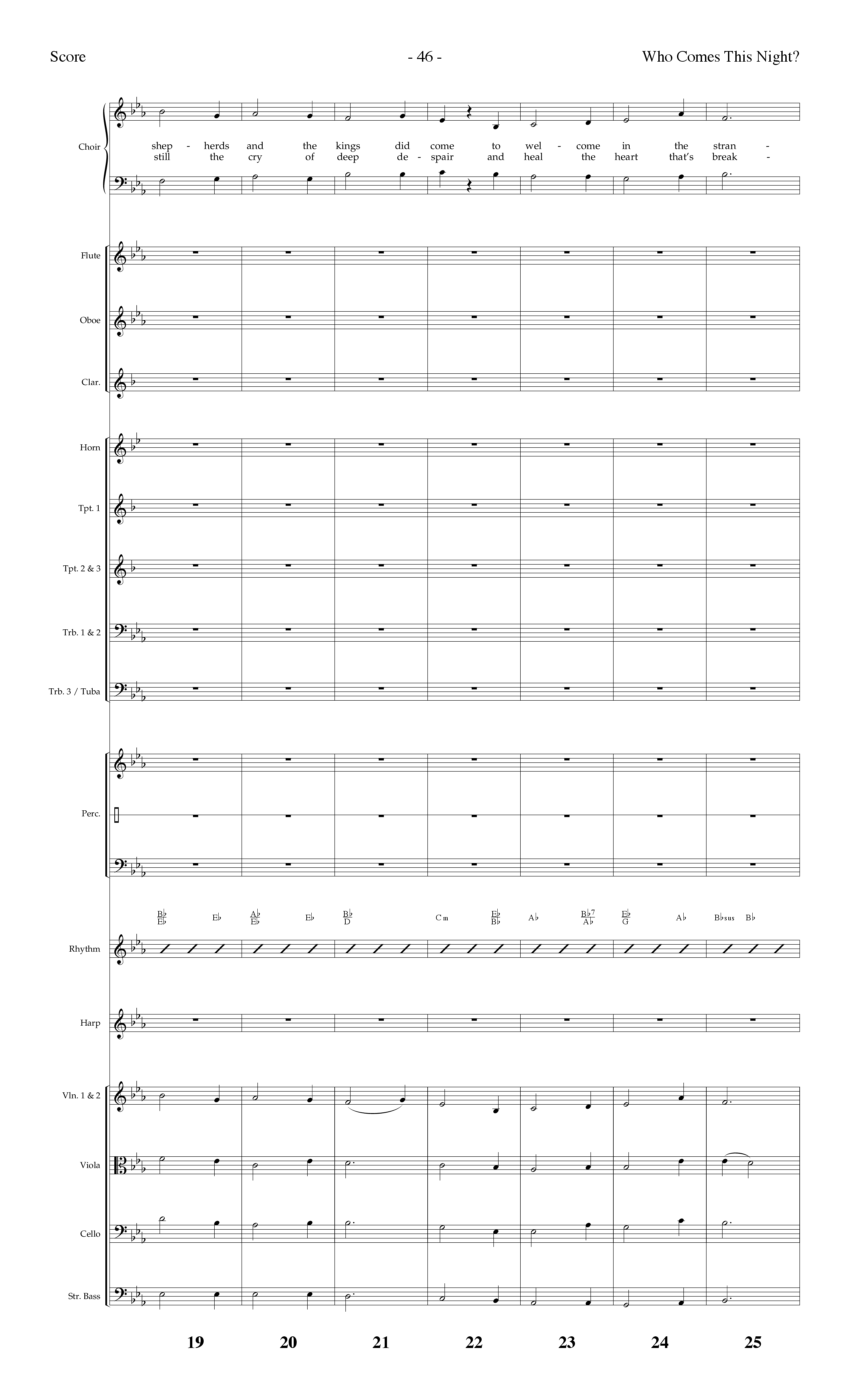 Who Comes This Night (Choral Anthem SATB) Orchestration (Lifeway Choral / Arr. Dennis Allen)