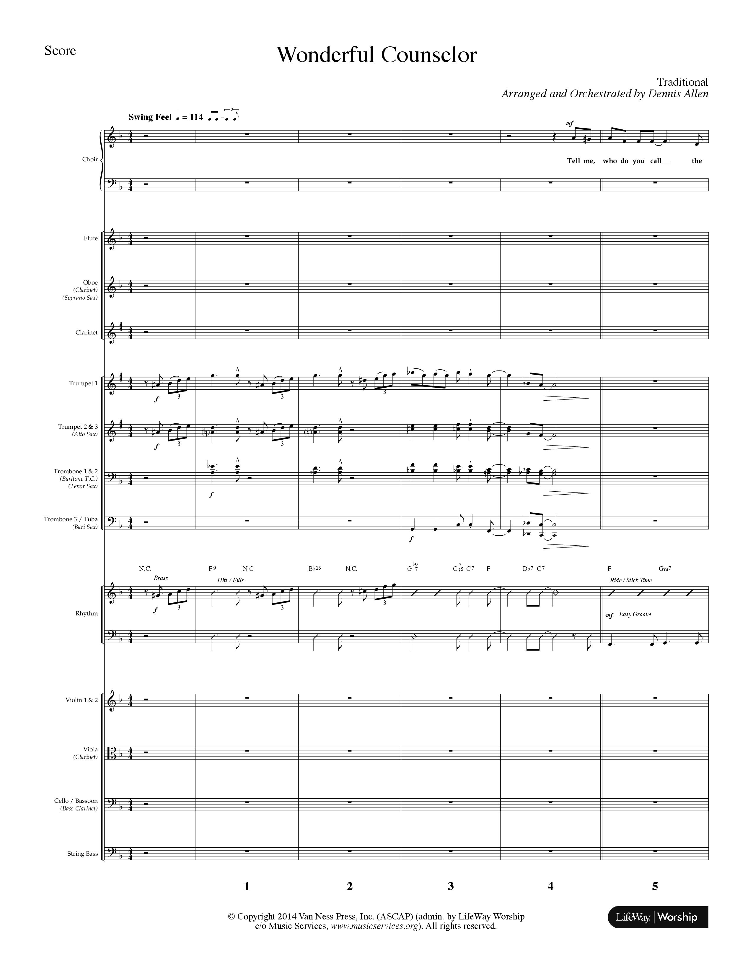 He Is Here (8 Song Choral Collection) Song 3 (Orchestration) (Lifeway Choral / Arr. Dennis Allen)