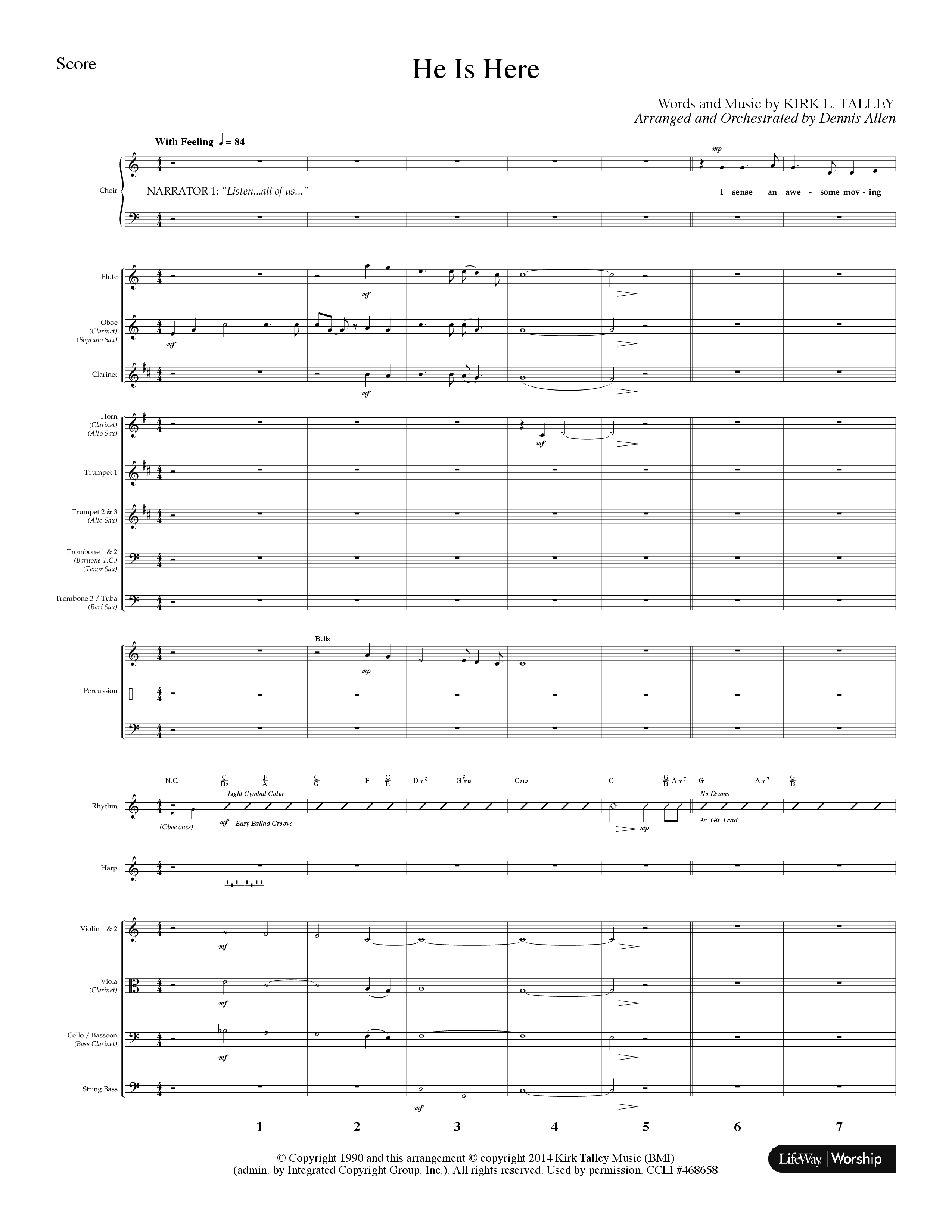 He Is Here (8 Song Choral Collection) Song 8 (Orchestration) (Lifeway Choral / Arr. Dennis Allen)