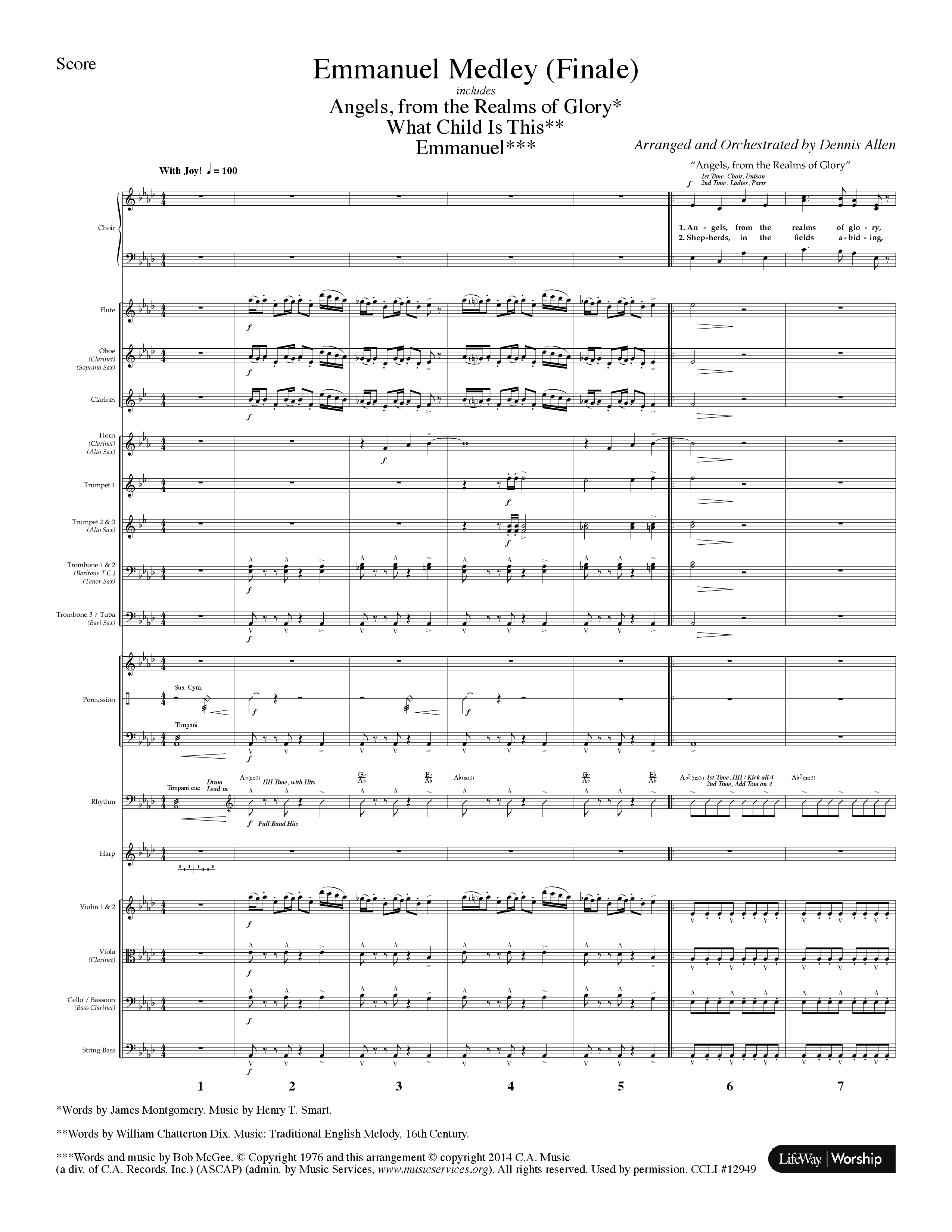 He Is Here (8 Song Choral Collection) Song 9 (Orchestration) (Lifeway Choral / Arr. Dennis Allen)