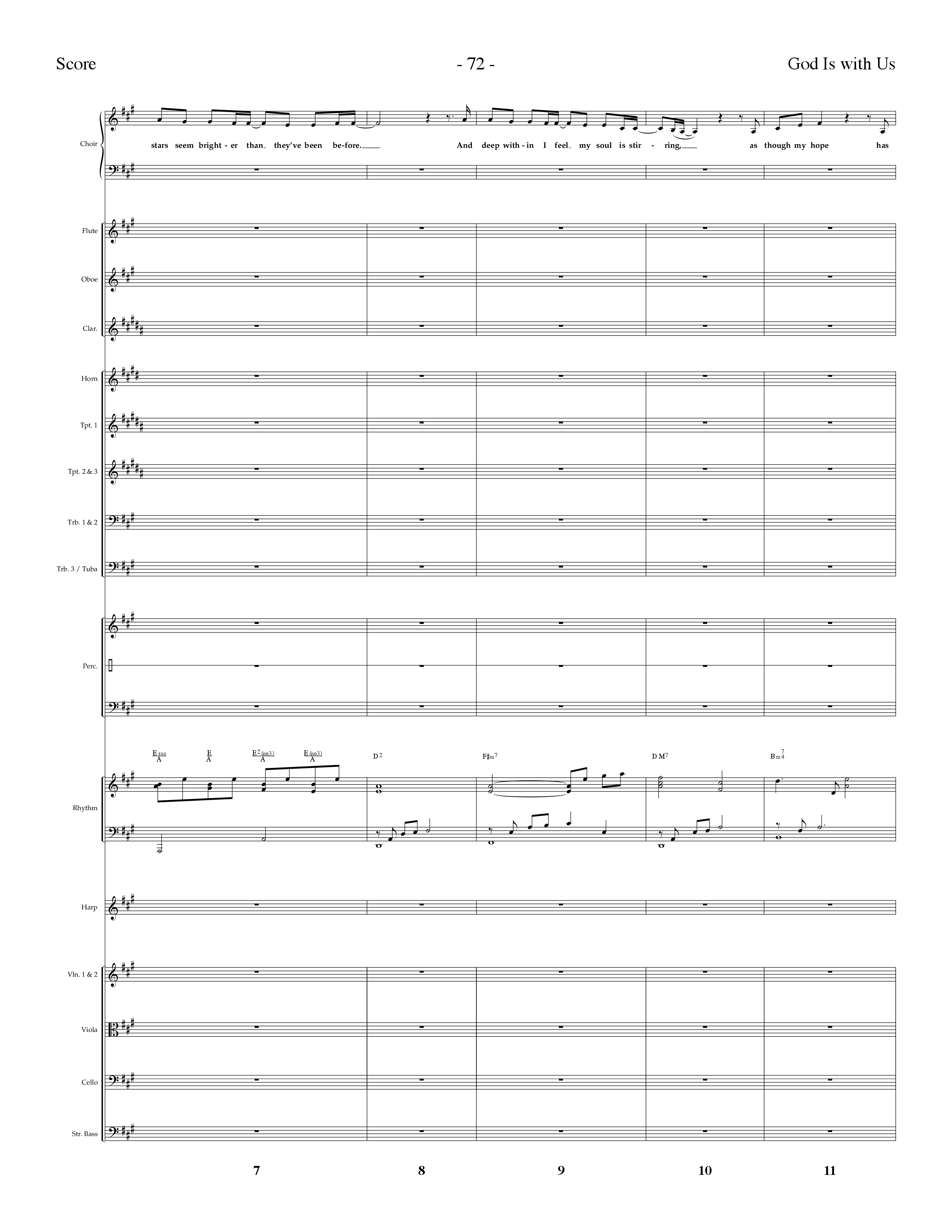 God Is With Us (Choral Anthem SATB) Orchestration (Lifeway Choral / Arr. Dennis Allen)