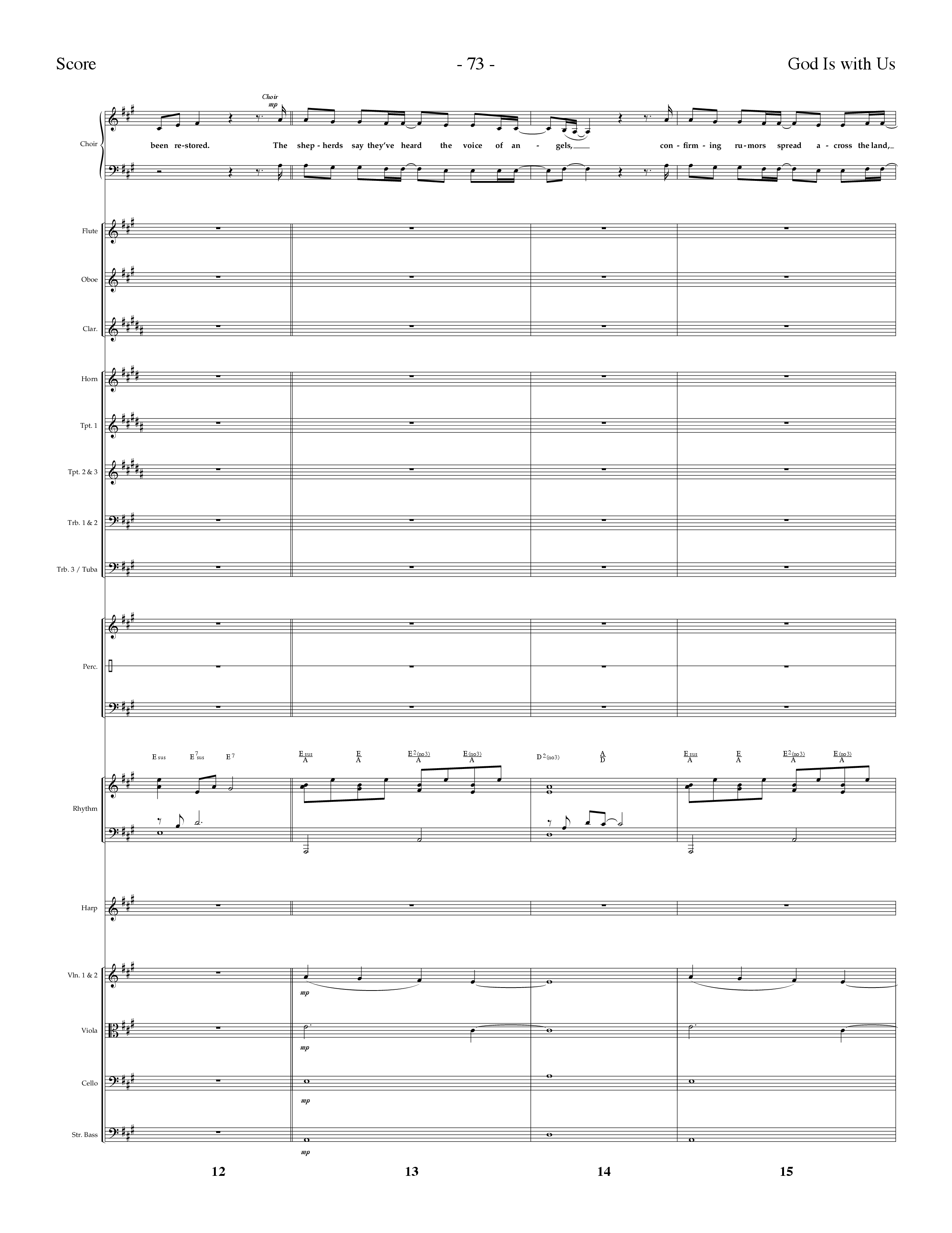 God Is With Us (Choral Anthem SATB) Orchestration (Lifeway Choral / Arr. Dennis Allen)