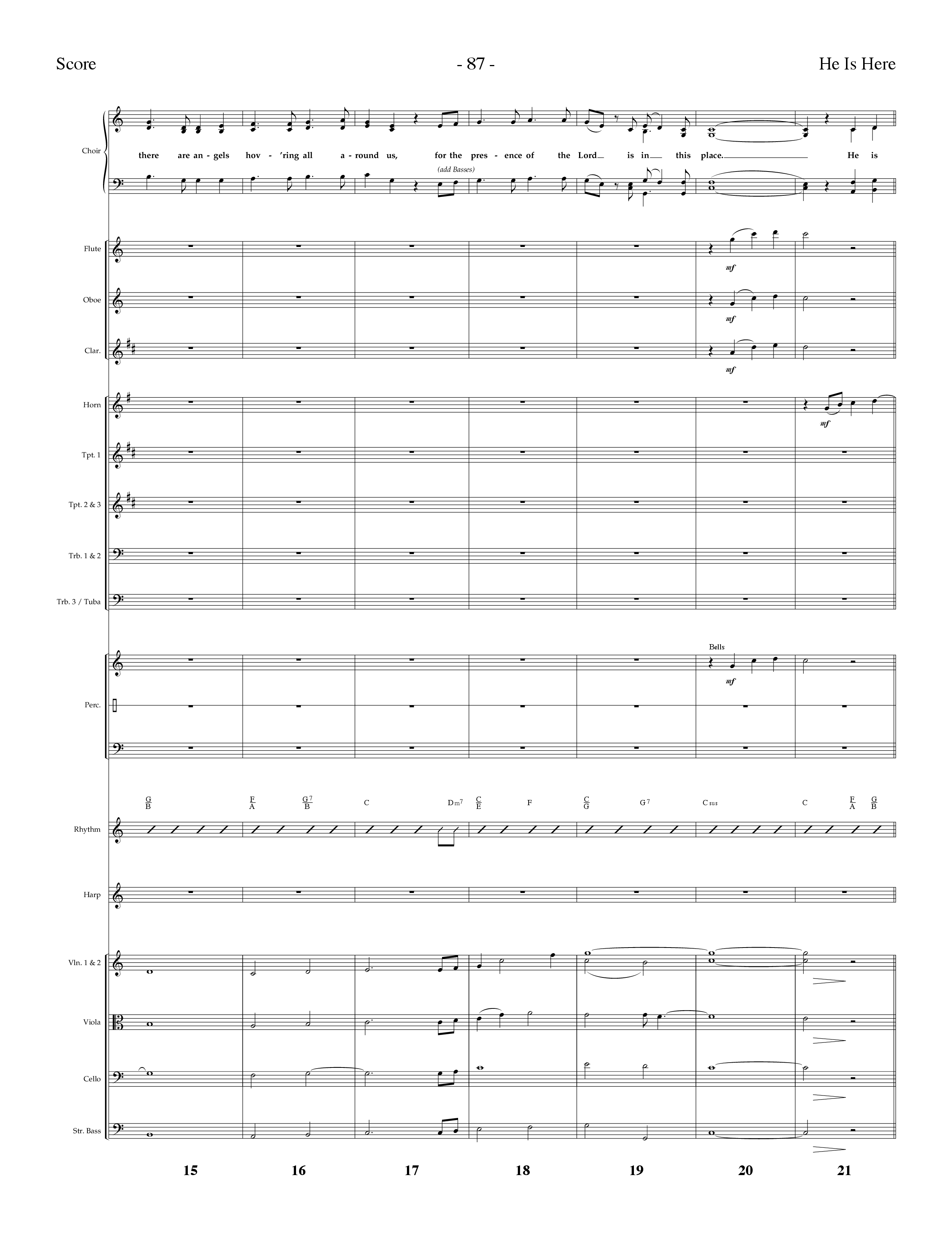 He Is Here (Choral Anthem SATB) Orchestration (Lifeway Worship / Arr. Dennis Allen)