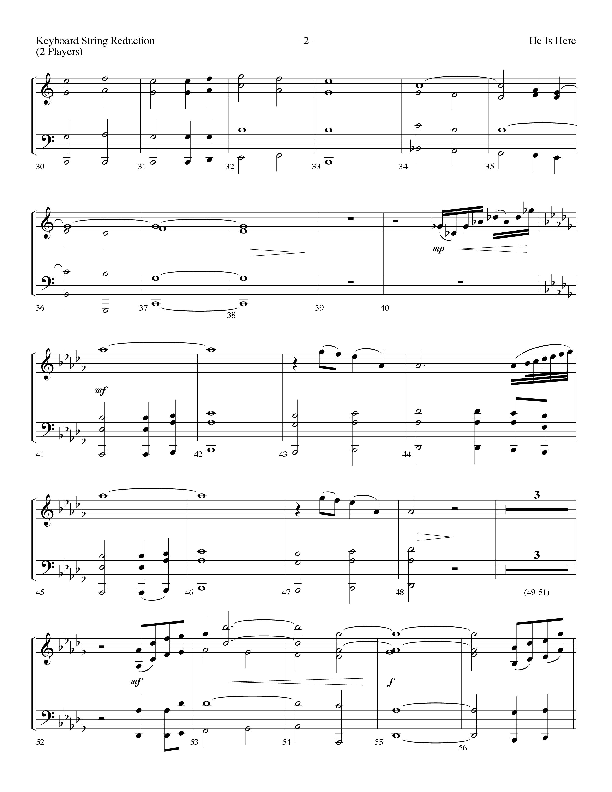 He Is Here (Choral Anthem SATB) String Reduction (Lifeway Worship / Arr. Dennis Allen)