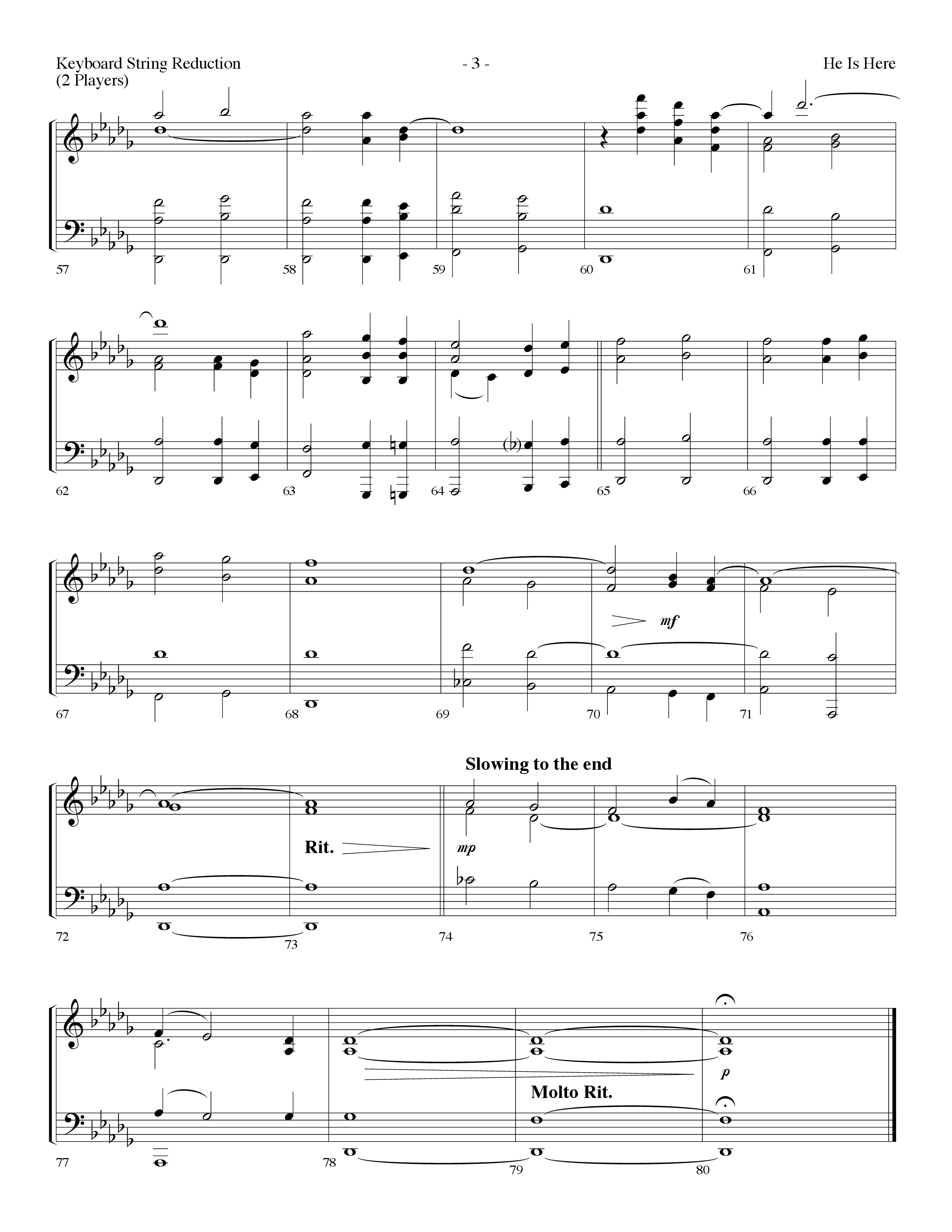 He Is Here (Choral Anthem SATB) String Reduction (Lifeway Worship / Arr. Dennis Allen)