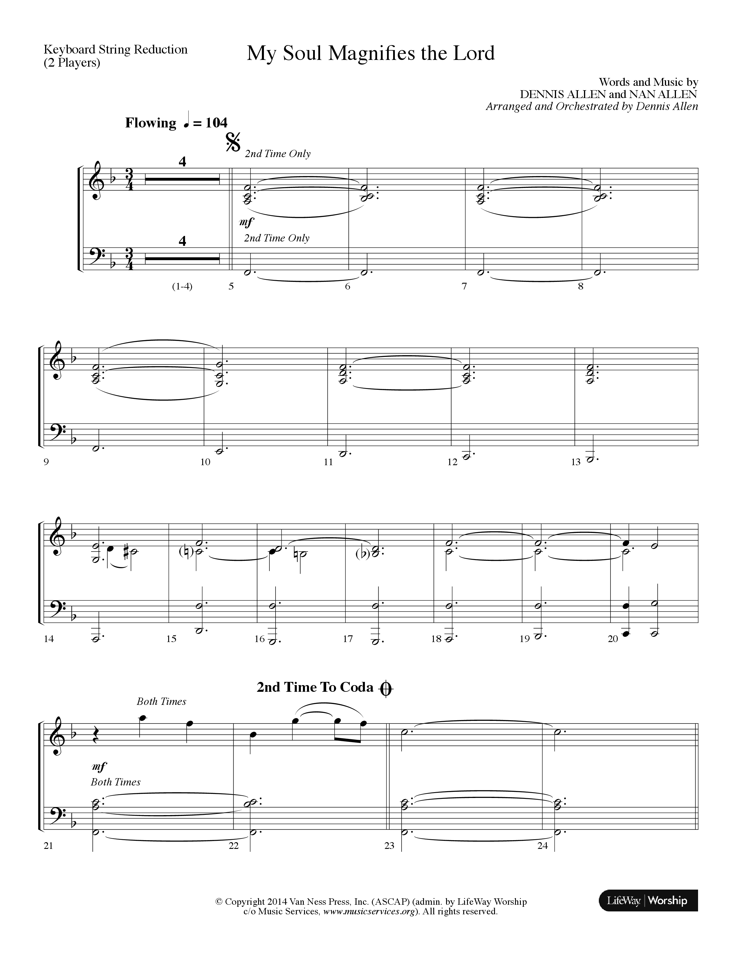 My Soul Magnifies The Lord (Choral Anthem SATB) String Reduction (Lifeway Choral / Arr. Dennis Allen)