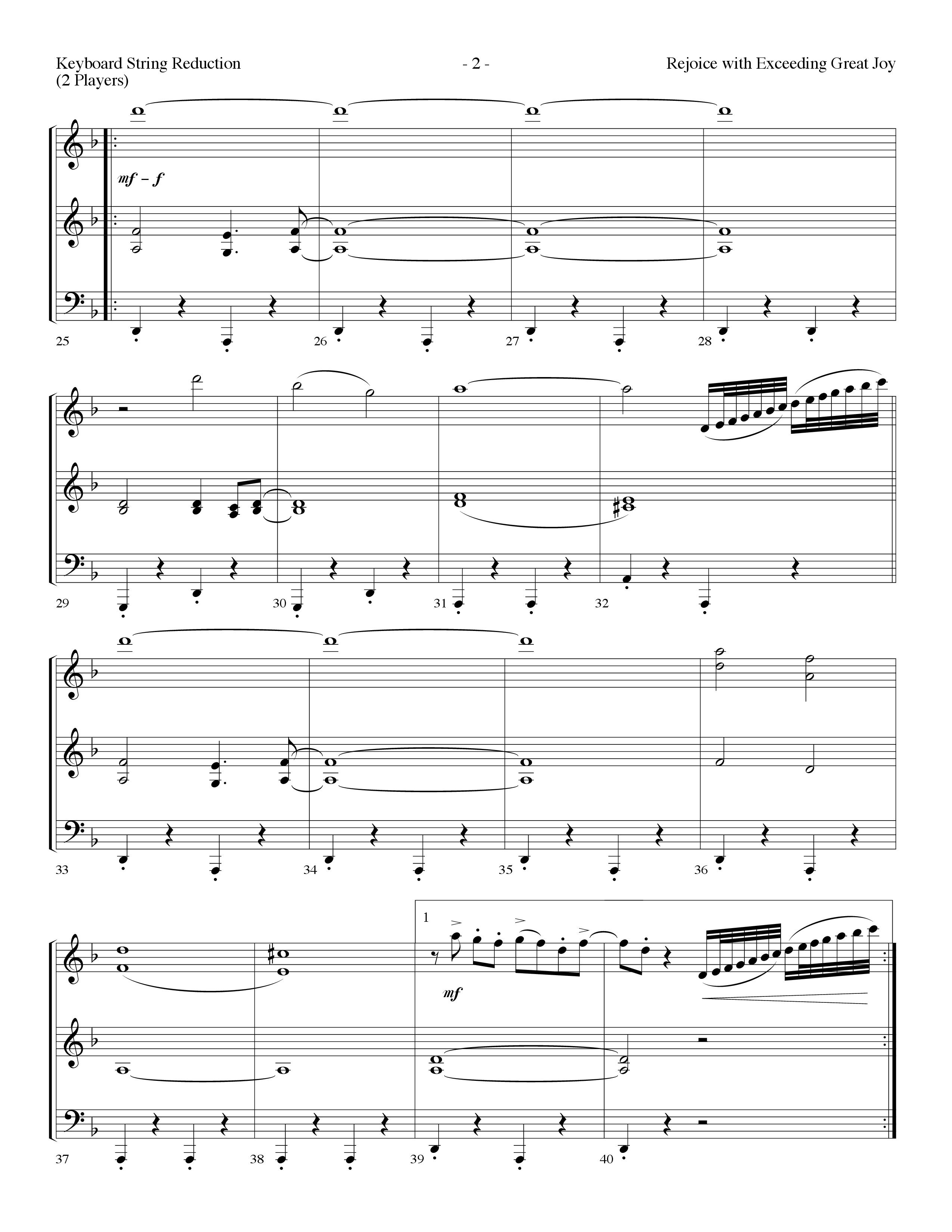 Rejoice With Exceeding Great Joy (Choral Anthem SATB) String Reduction (Lifeway Choral / Arr. Dennis Allen)