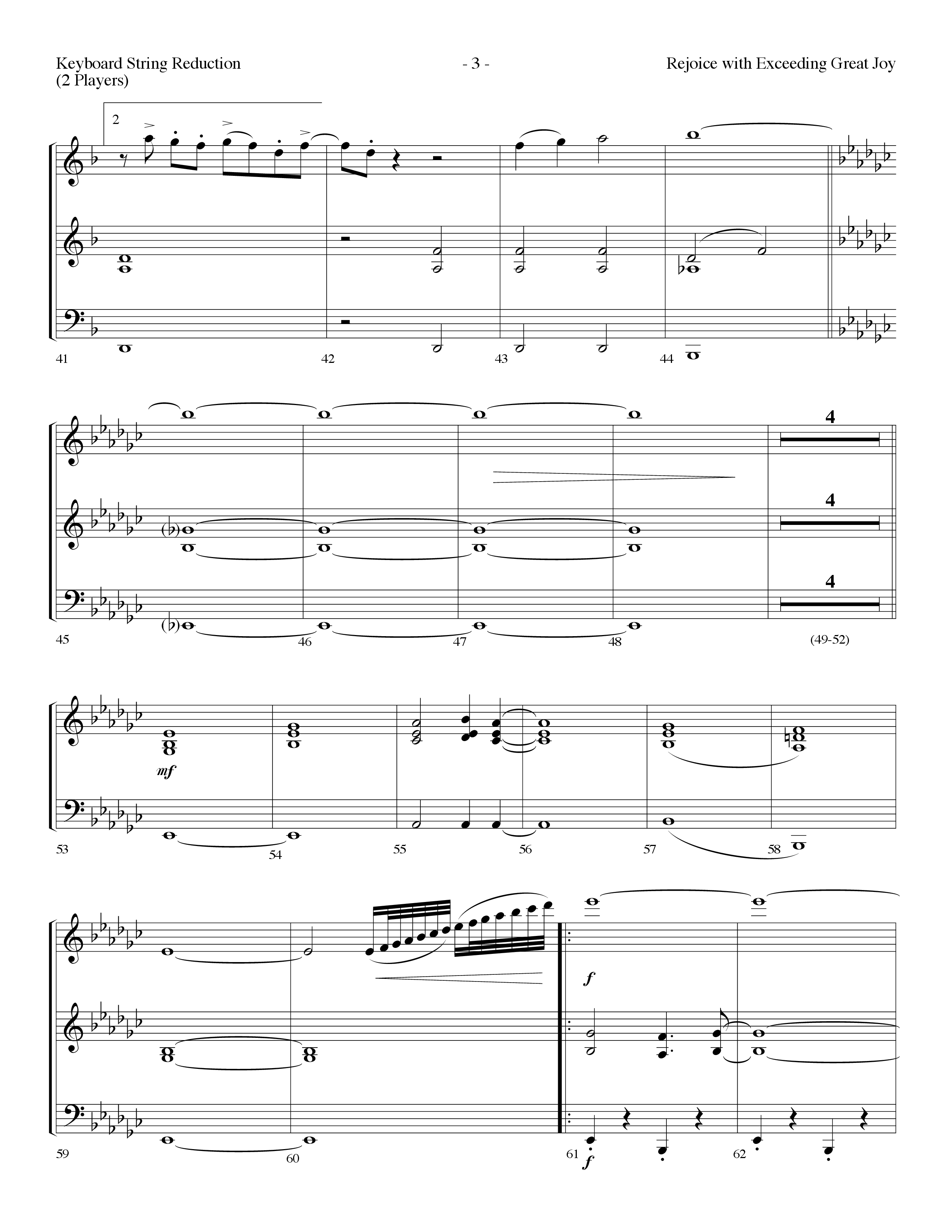 Rejoice With Exceeding Great Joy (Choral Anthem SATB) String Reduction (Lifeway Choral / Arr. Dennis Allen)