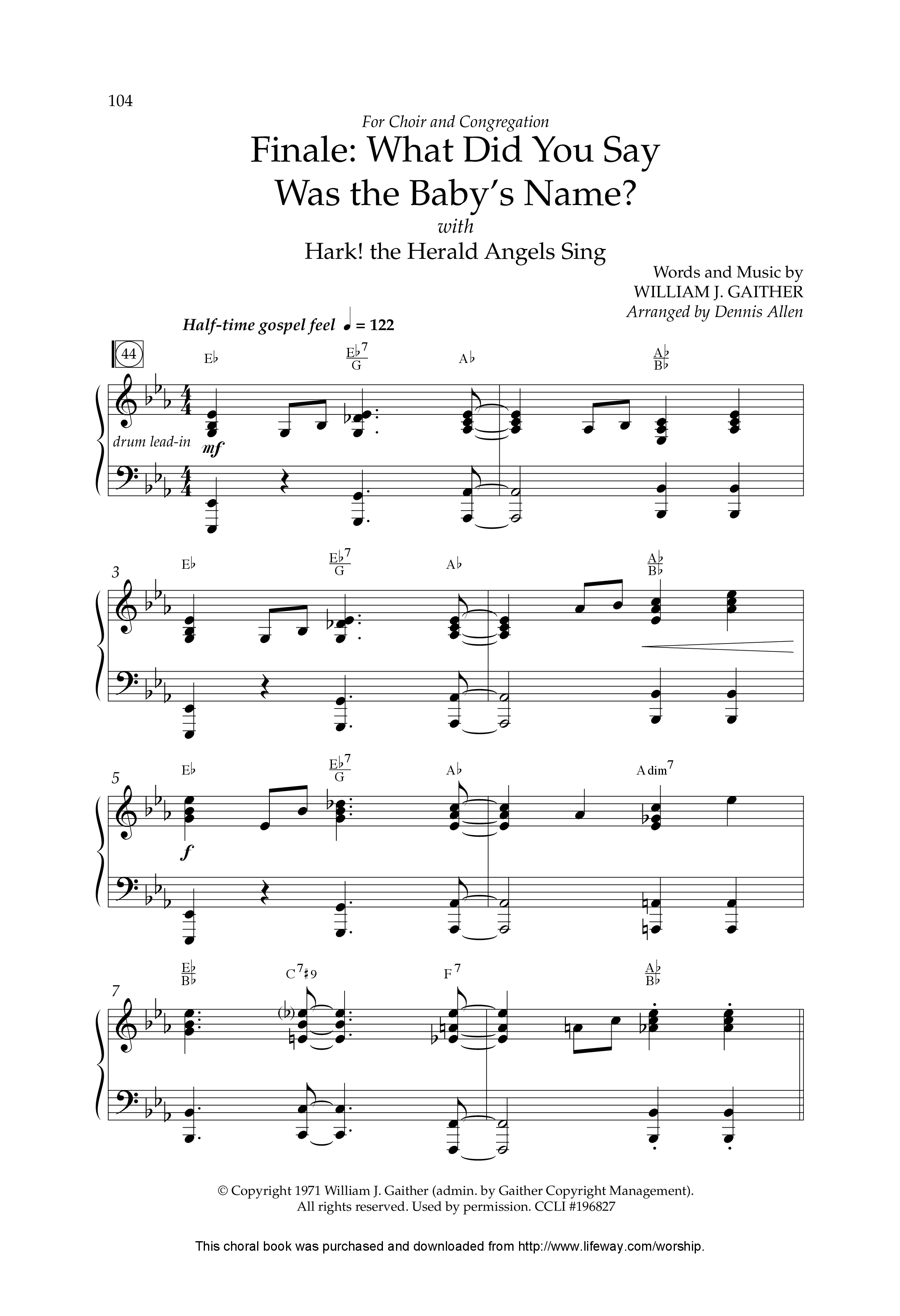 His Name Is Jesus (10 Song Choral Collection) Song 10 (Piano SATB) (Lifeway Choral / Arr. Dennis Allen)