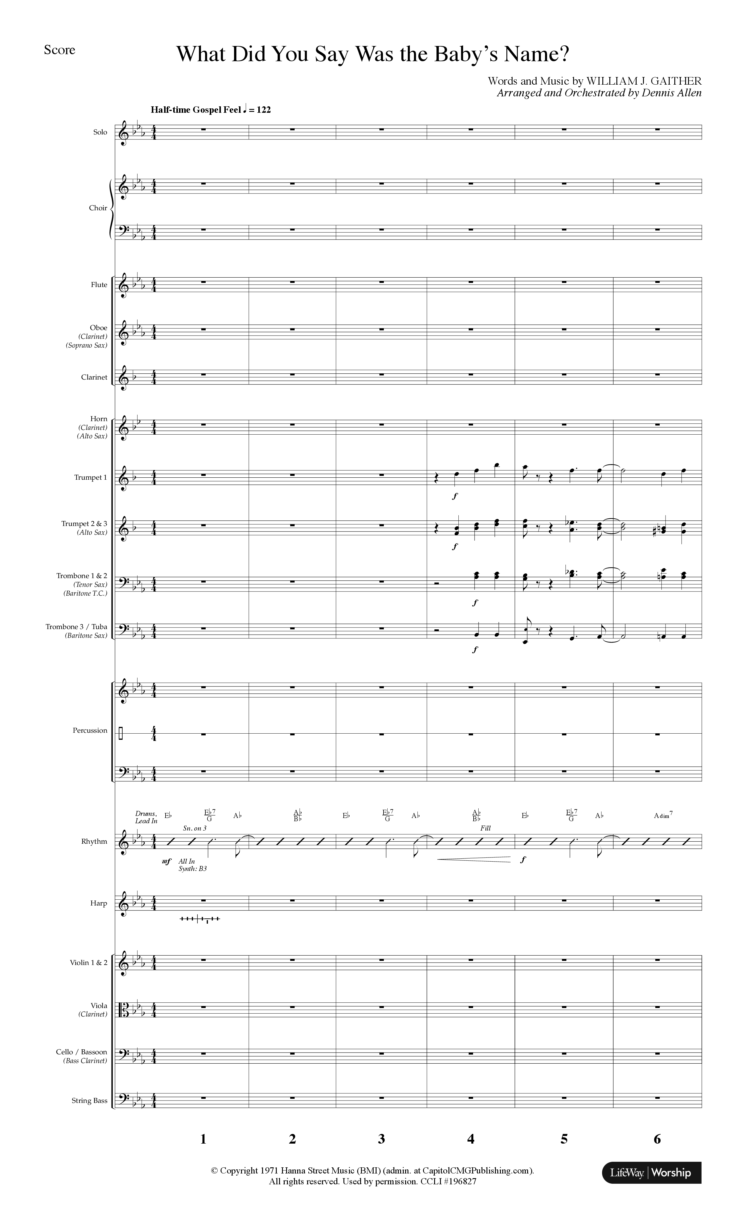 His Name Is Jesus (10 Song Choral Collection) Song 2 (Orchestration) (Lifeway Choral / Arr. Dennis Allen)