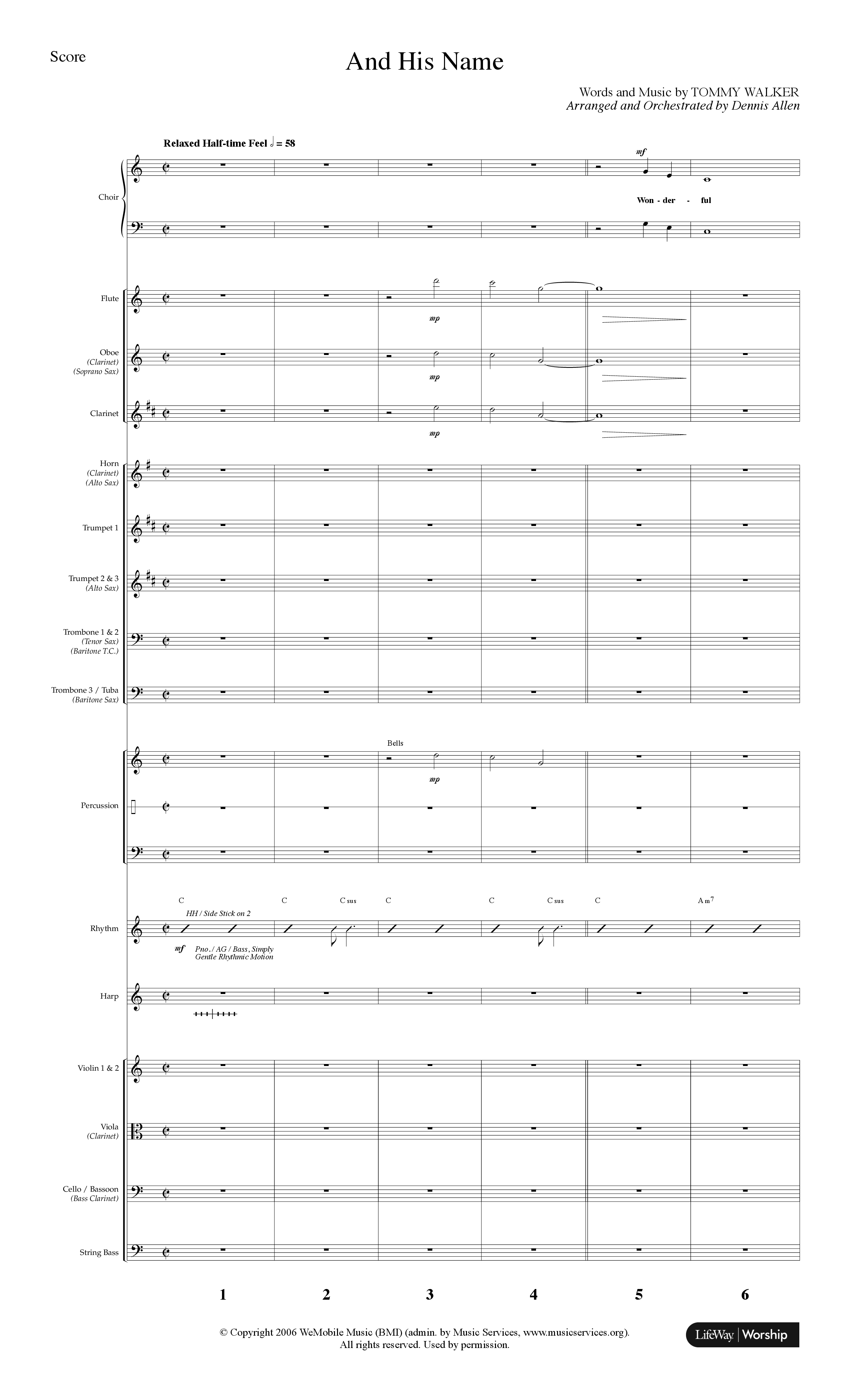 His Name Is Jesus (10 Song Choral Collection) Song 3 (Orchestration) (Lifeway Choral / Arr. Dennis Allen)