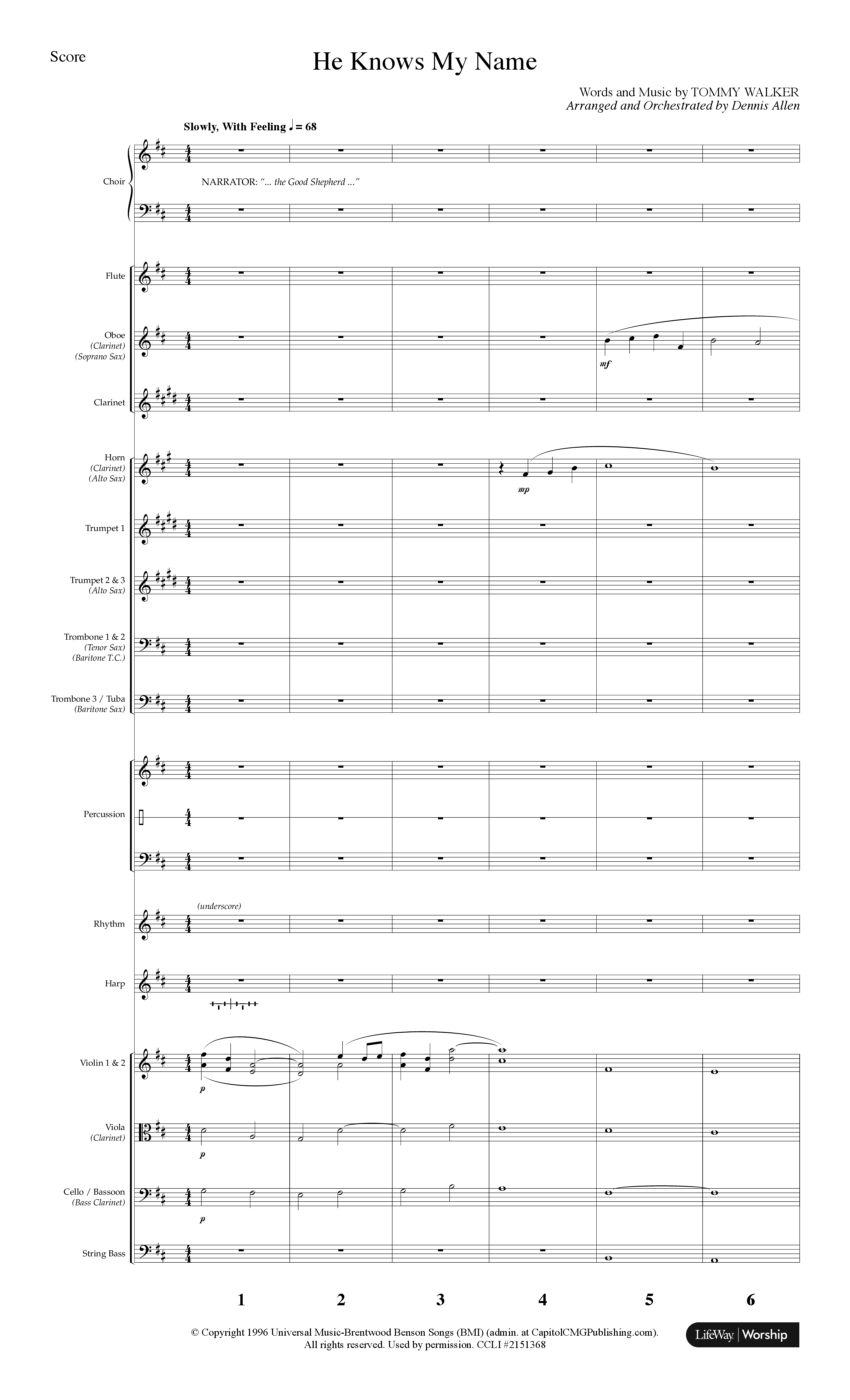 His Name Is Jesus (10 Song Choral Collection) Song 6 (Orchestration) (Lifeway Choral / Arr. Dennis Allen)