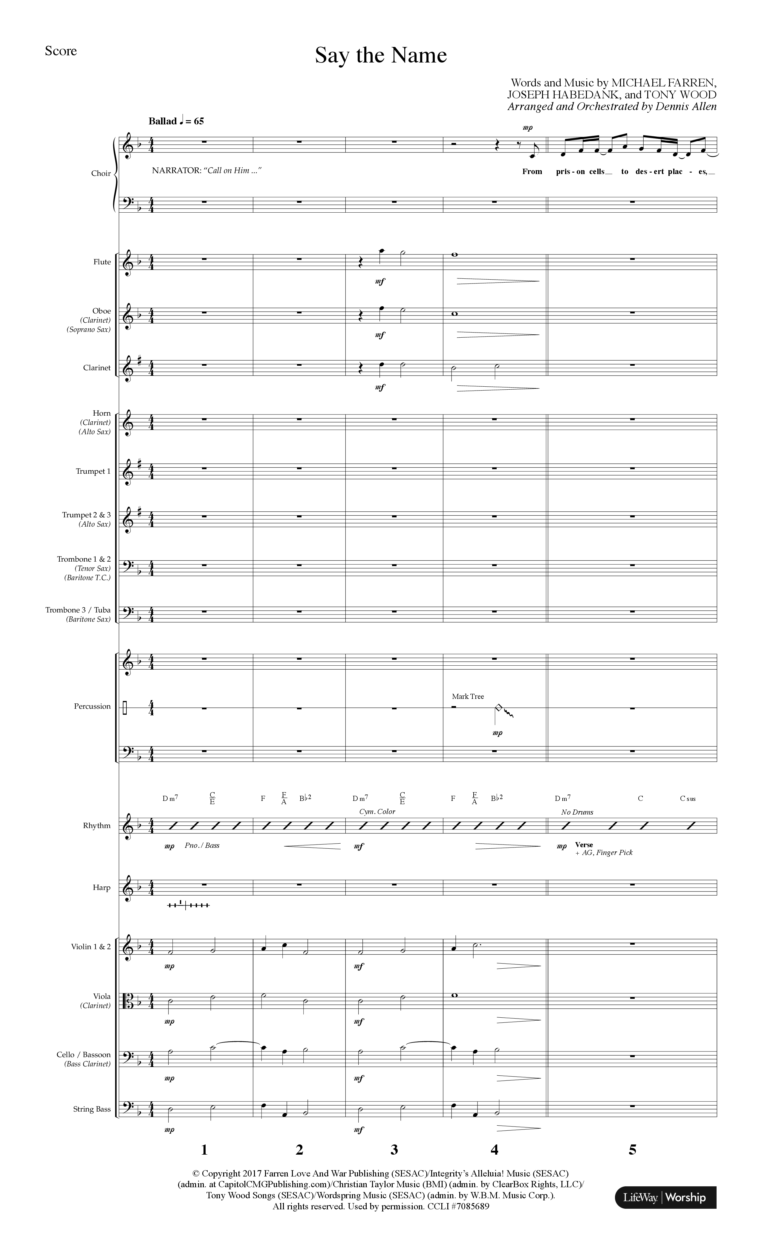 His Name Is Jesus (10 Song Choral Collection) Song 7 (Orchestration) (Lifeway Choral / Arr. Dennis Allen)