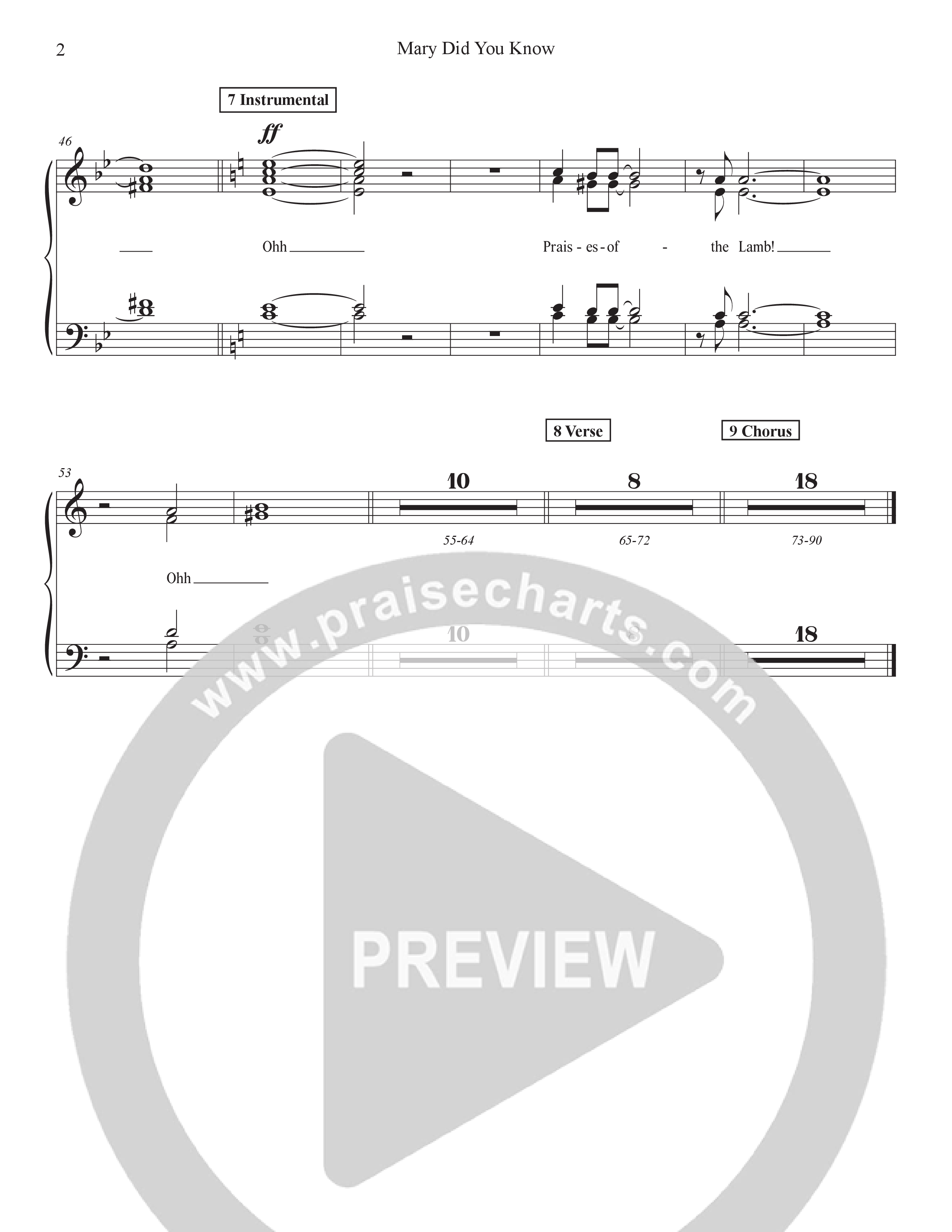 Mary Did You Know (Live) Choir Sheet (SATB) (Tommee Profitt / Jordan Smith)