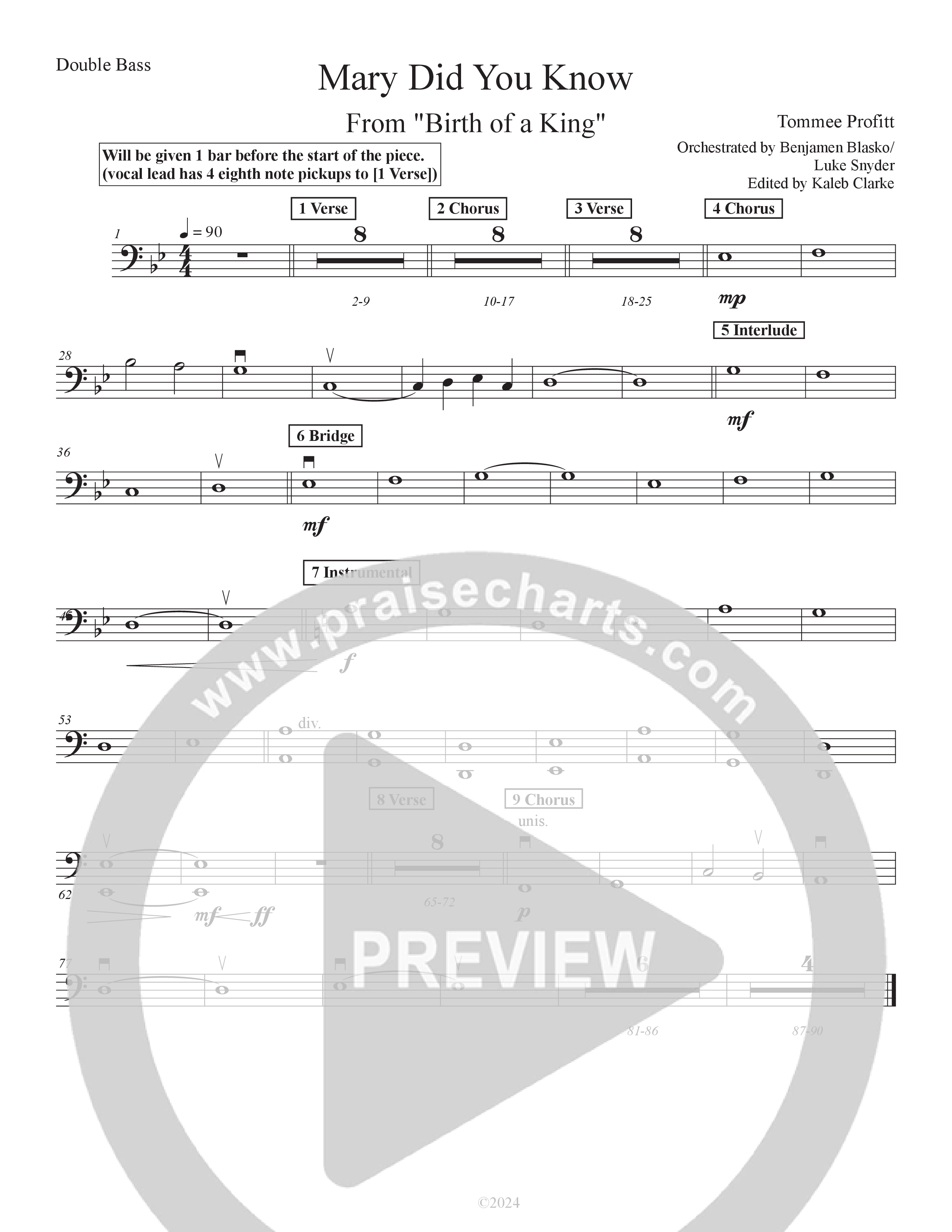 Mary Did You Know (Live) Double Bass (Tommee Profitt / Jordan Smith)