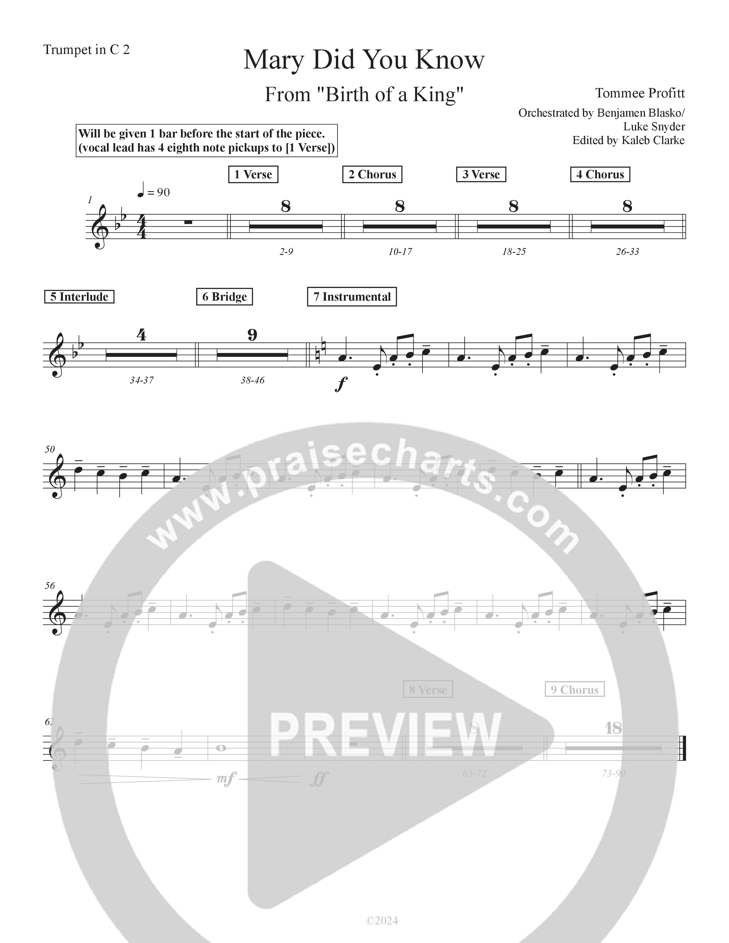 Mary Did You Know (Live) Trumpet 2 (Tommee Profitt / Jordan Smith)