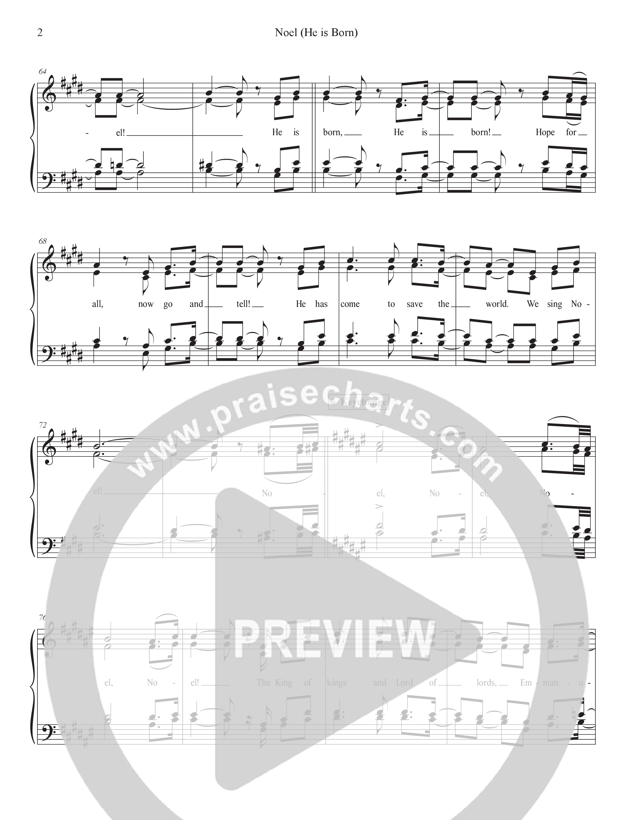 Noel (He Is Born) (Live) Choir Sheet (SATB) (Tommee Profitt / Stanaj)