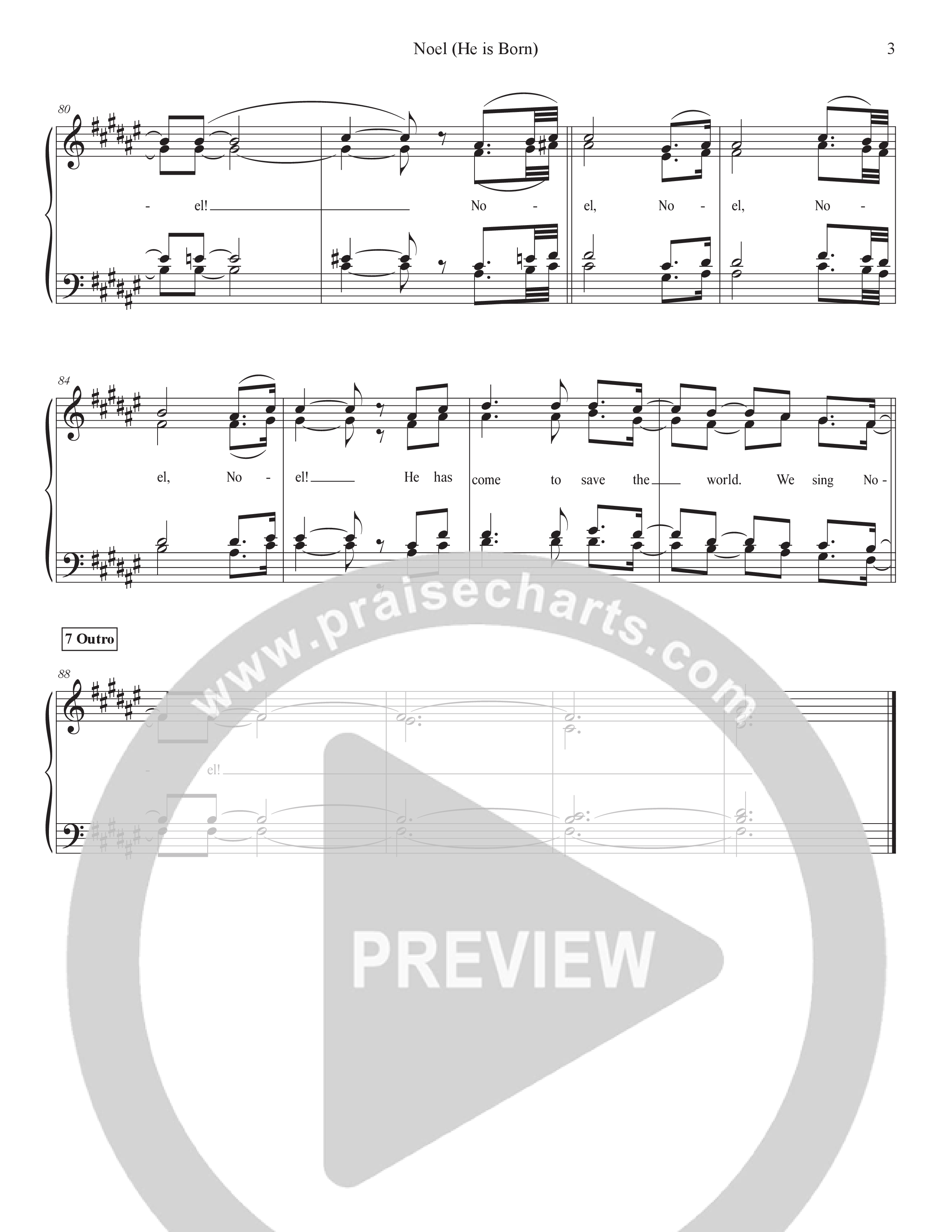 Noel (He Is Born) (Live) Choir Sheet (SATB) (Tommee Profitt / Stanaj)
