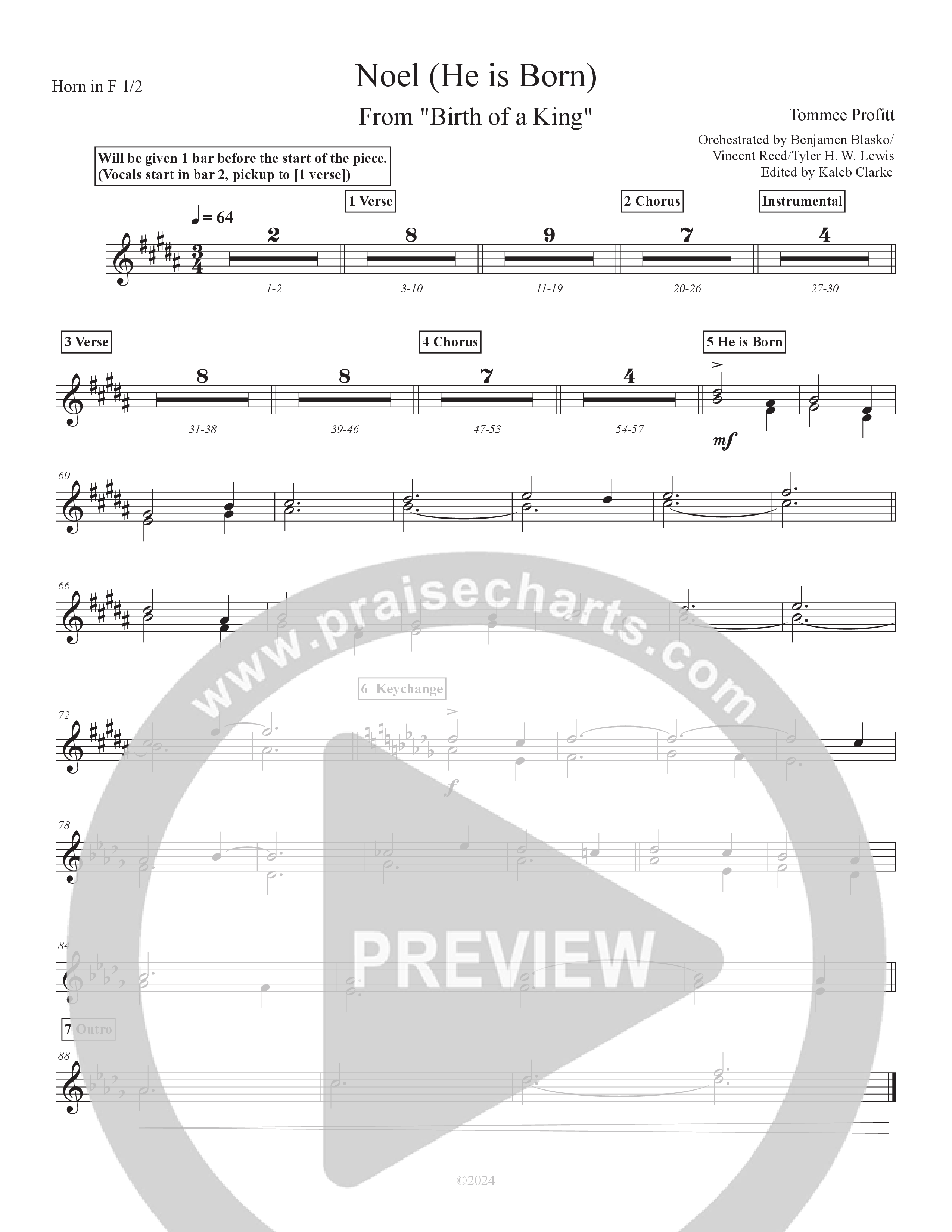 Noel (He Is Born) (Live) French Horn 1/2 (Tommee Profitt / Stanaj)