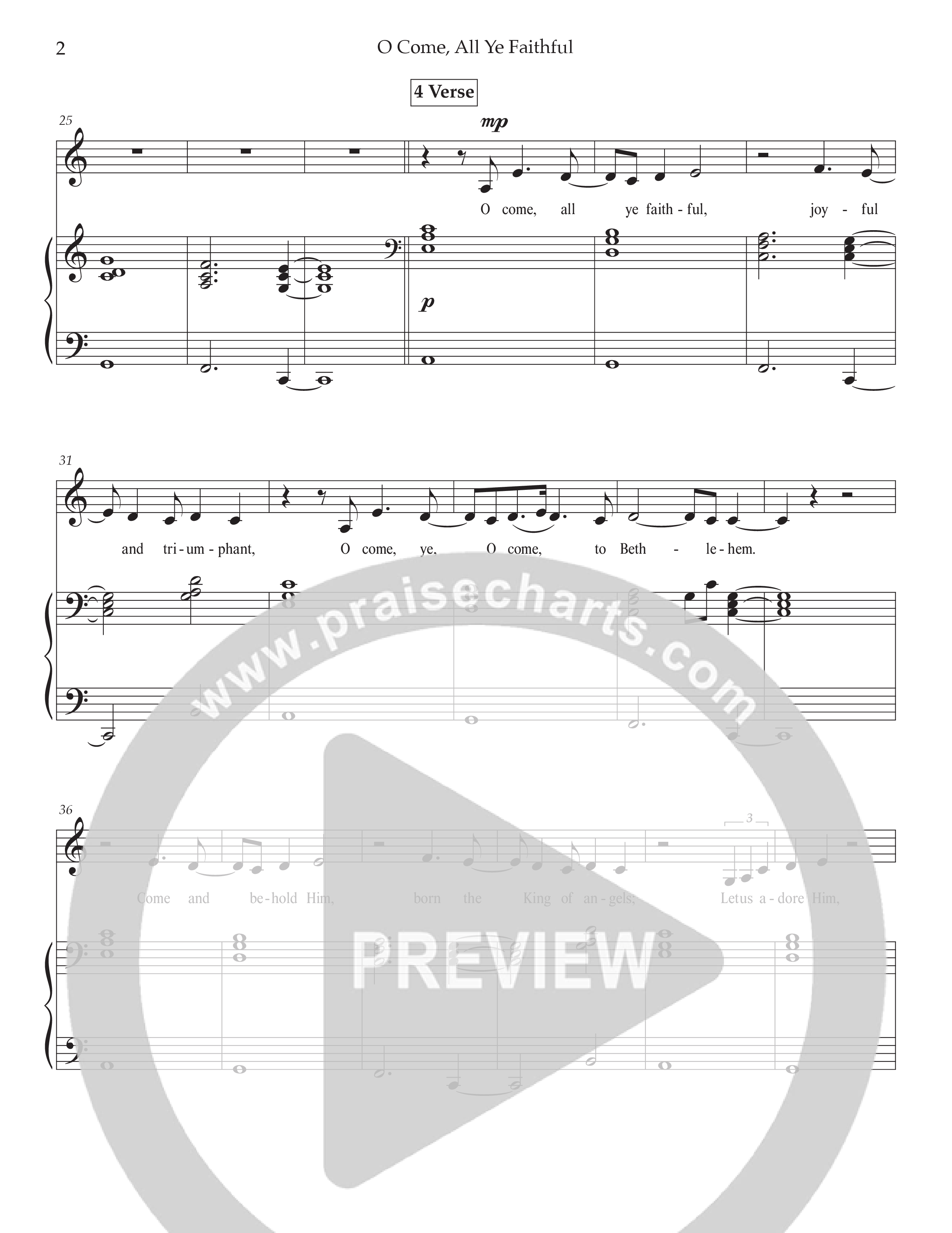 O Come All Ye Faithful (Live) Piano/Melody (Tommee Profitt / Sarah Reeves)