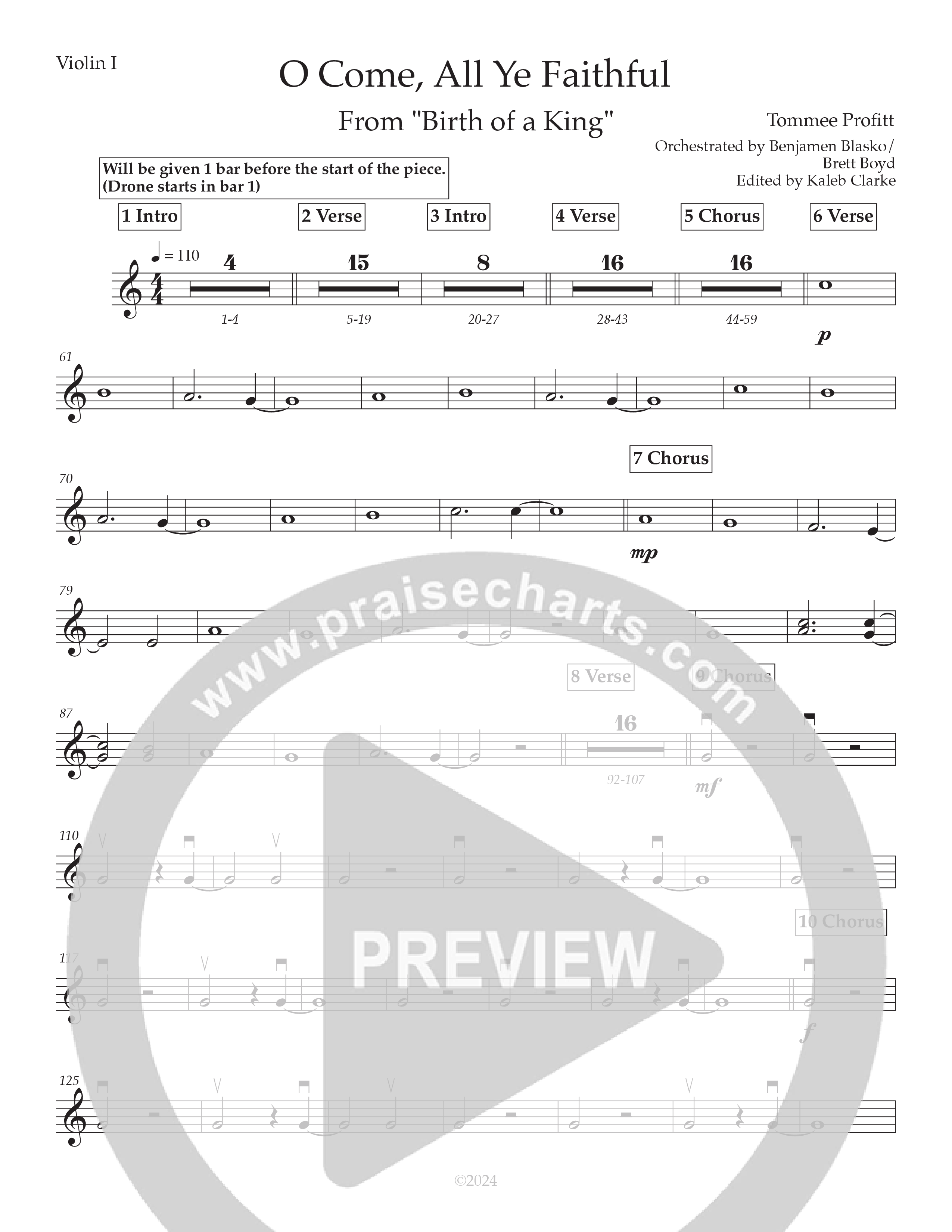 O Come All Ye Faithful (Live) Violin 1 (Tommee Profitt / Sarah Reeves)