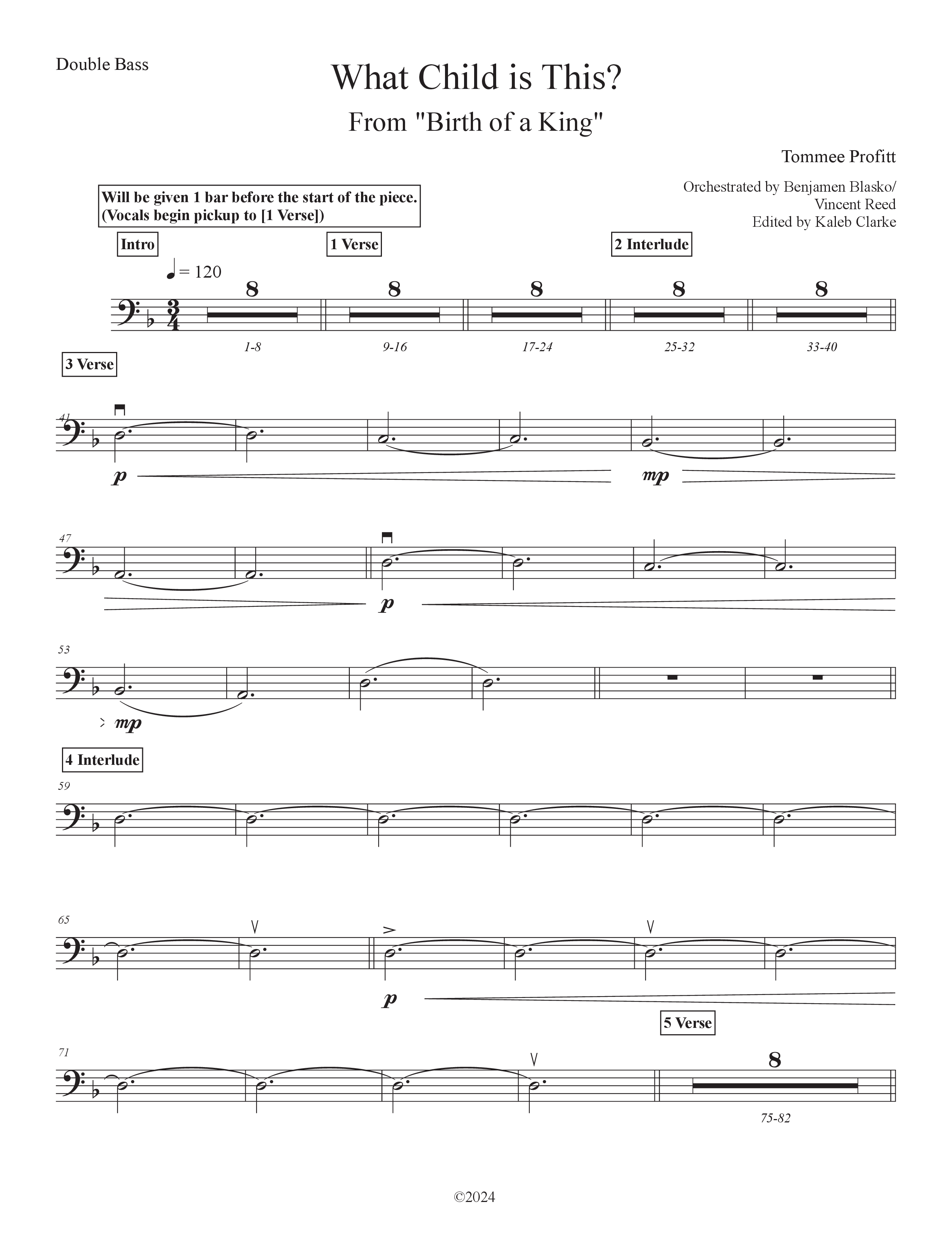 What Child Is This (Live) Double Bass (Tommee Profitt / Evvie McKinney)