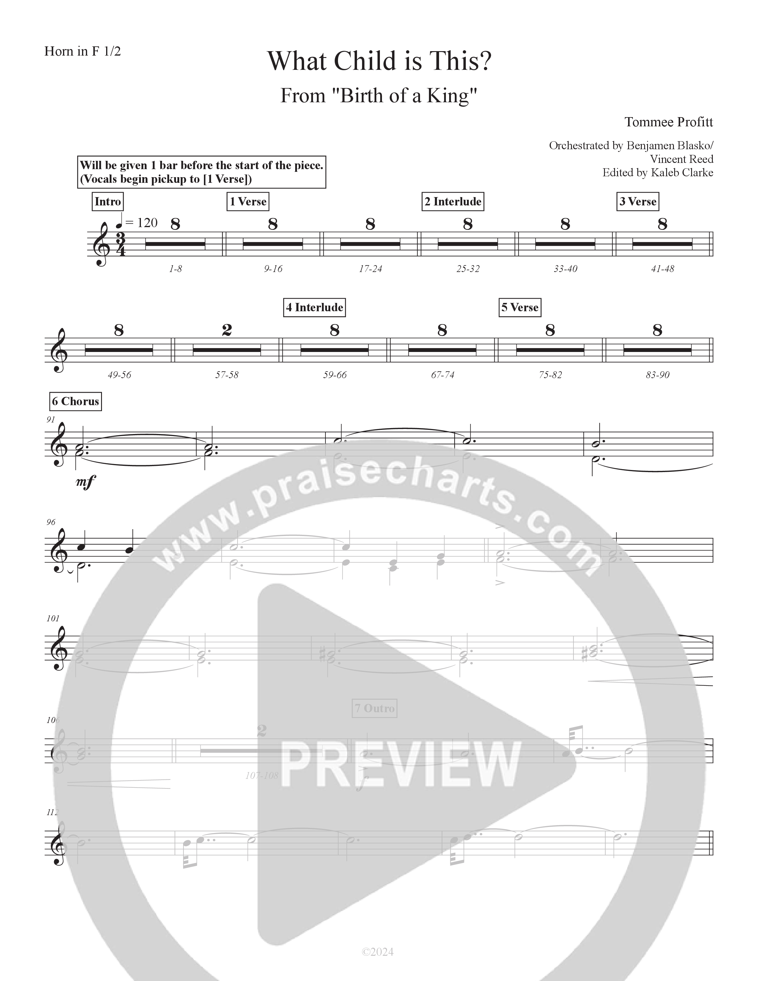 What Child Is This (Live) French Horn 1/2 (Tommee Profitt / Evvie McKinney)