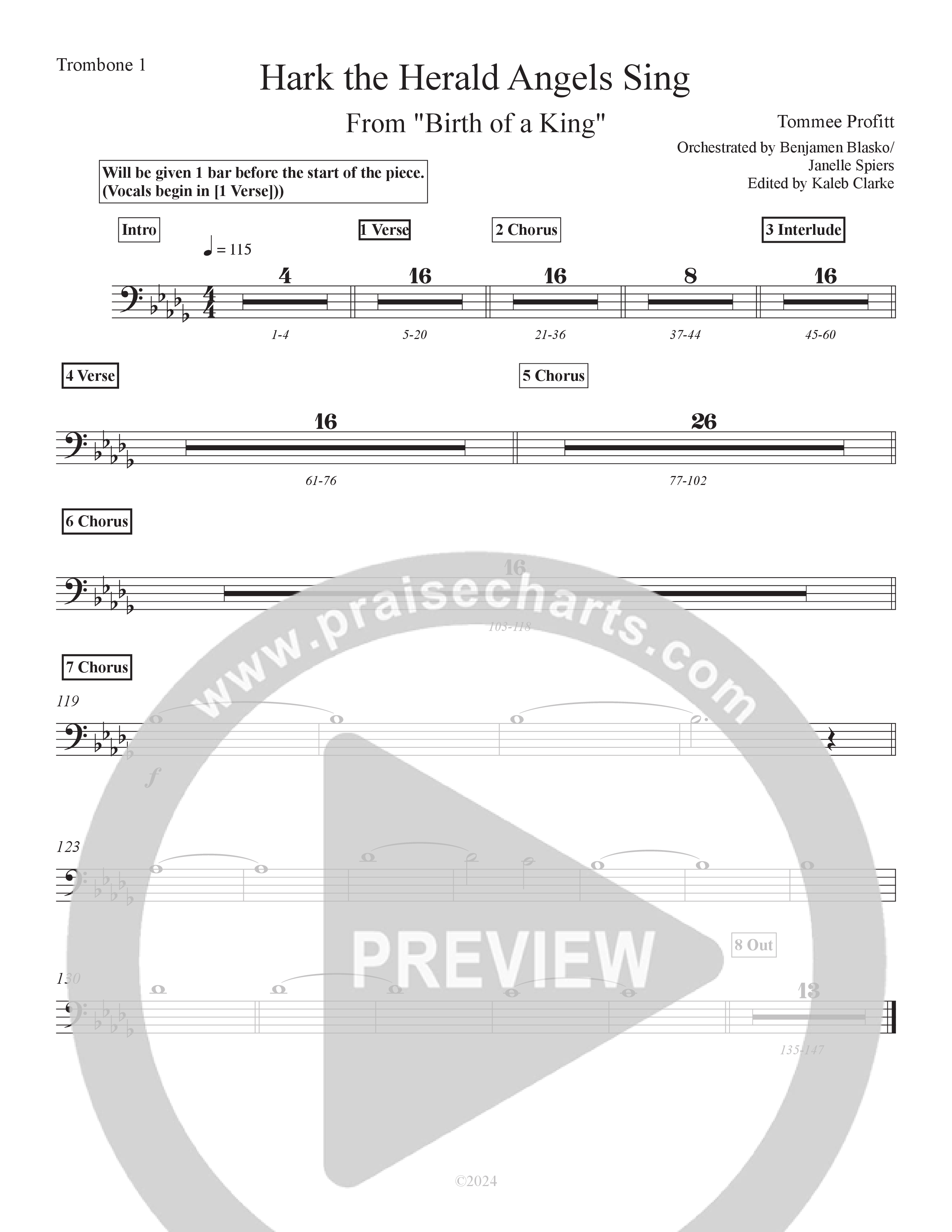 Hark The Herald Angels Sing (Live) Trombone 1 (Tommee Profitt / DOE)