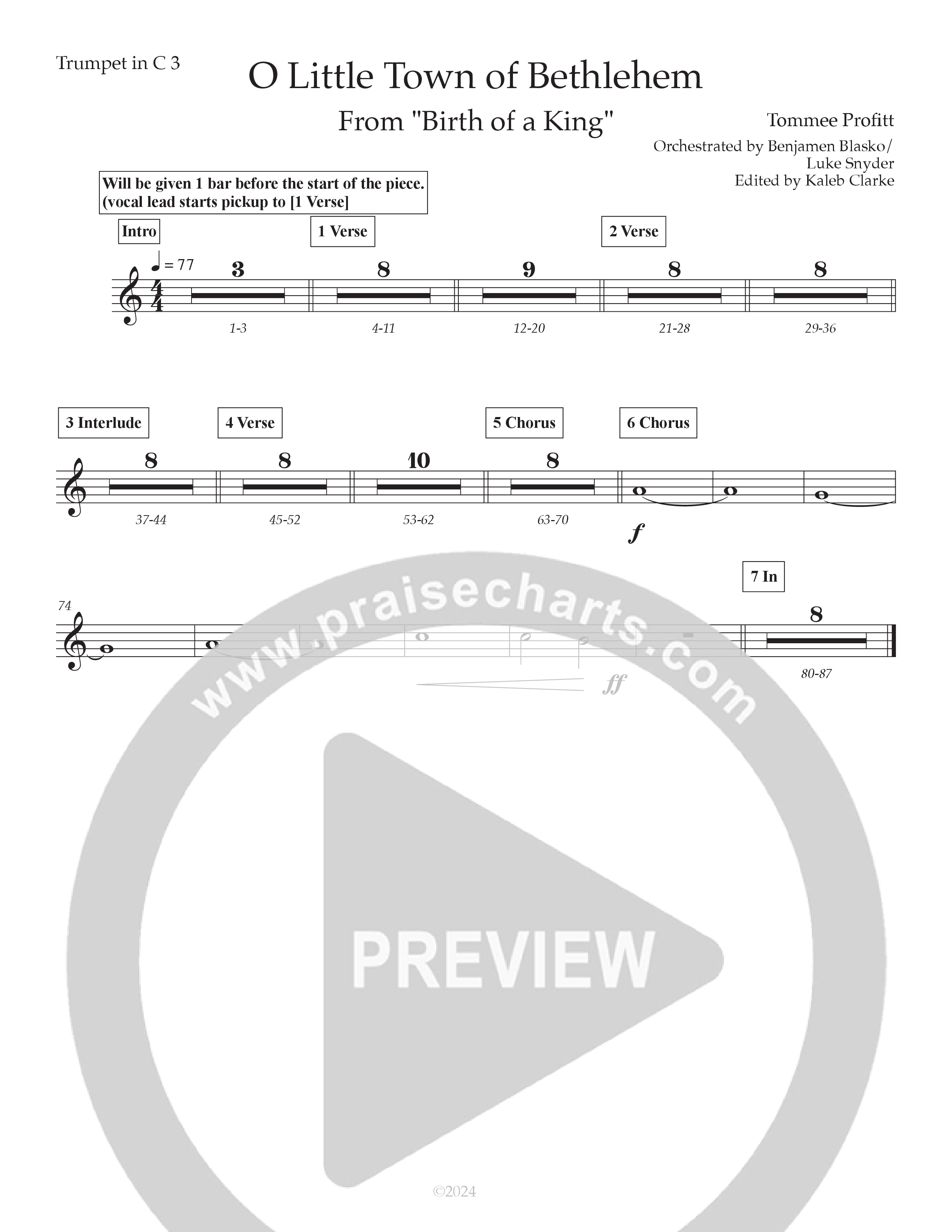 O Little Town Of Bethlehem (Live) Brass Pack (Tommee Profitt / Rachael Lampa)