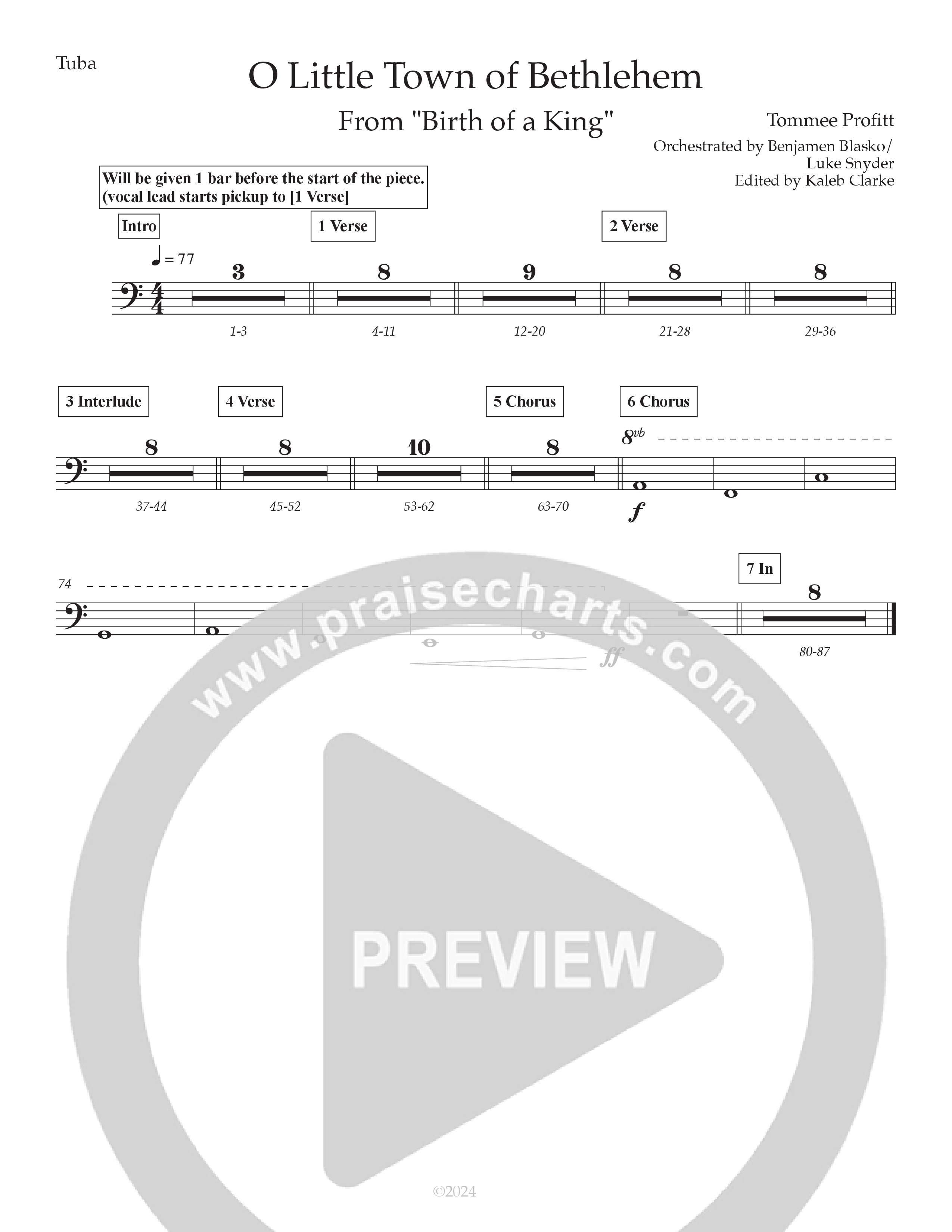 O Little Town Of Bethlehem (Live) Tuba (Tommee Profitt / Rachael Lampa)