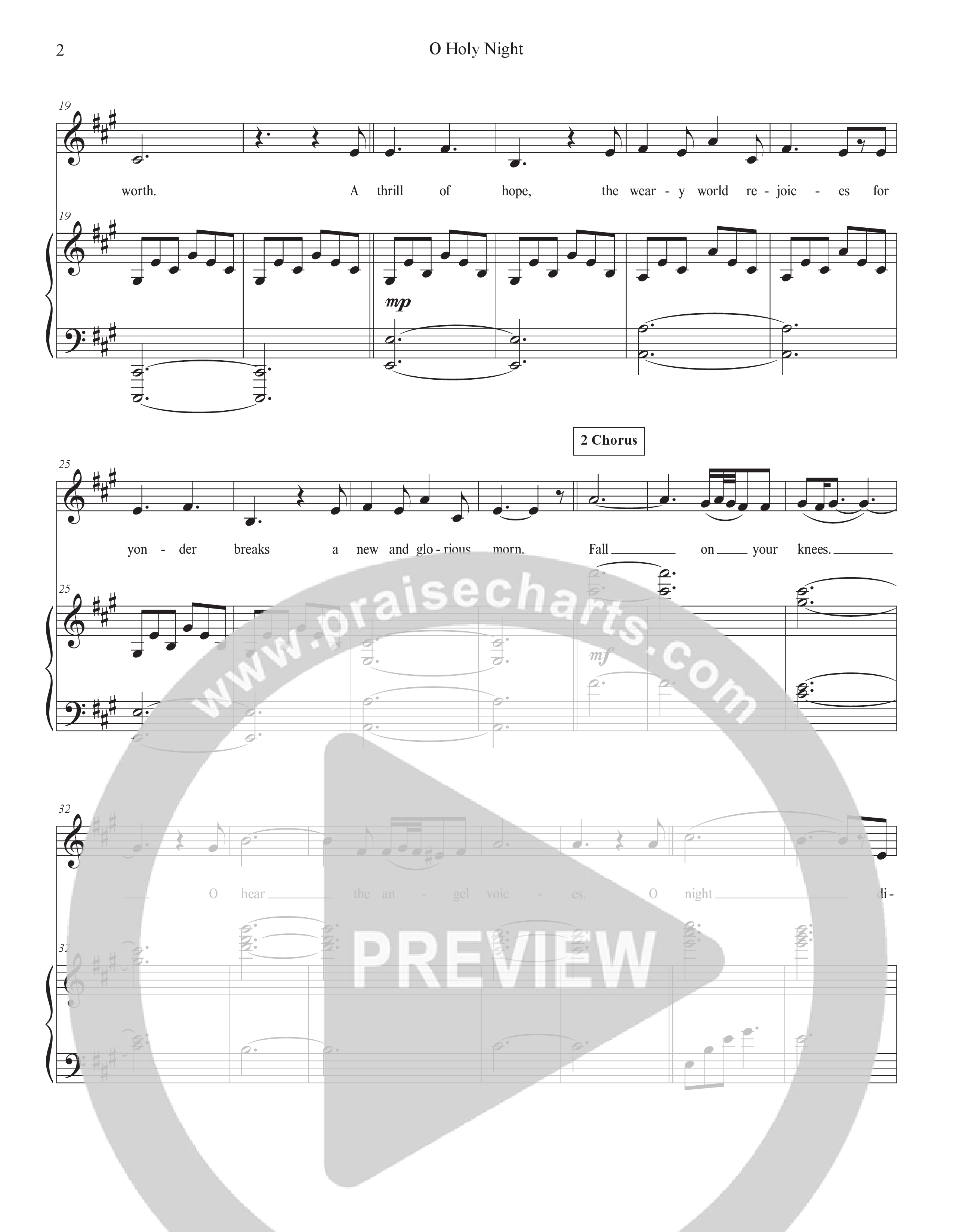 O Holy Night (Live) Piano/Melody (Tommee Profitt / SVRCINA / Tauren Wells)