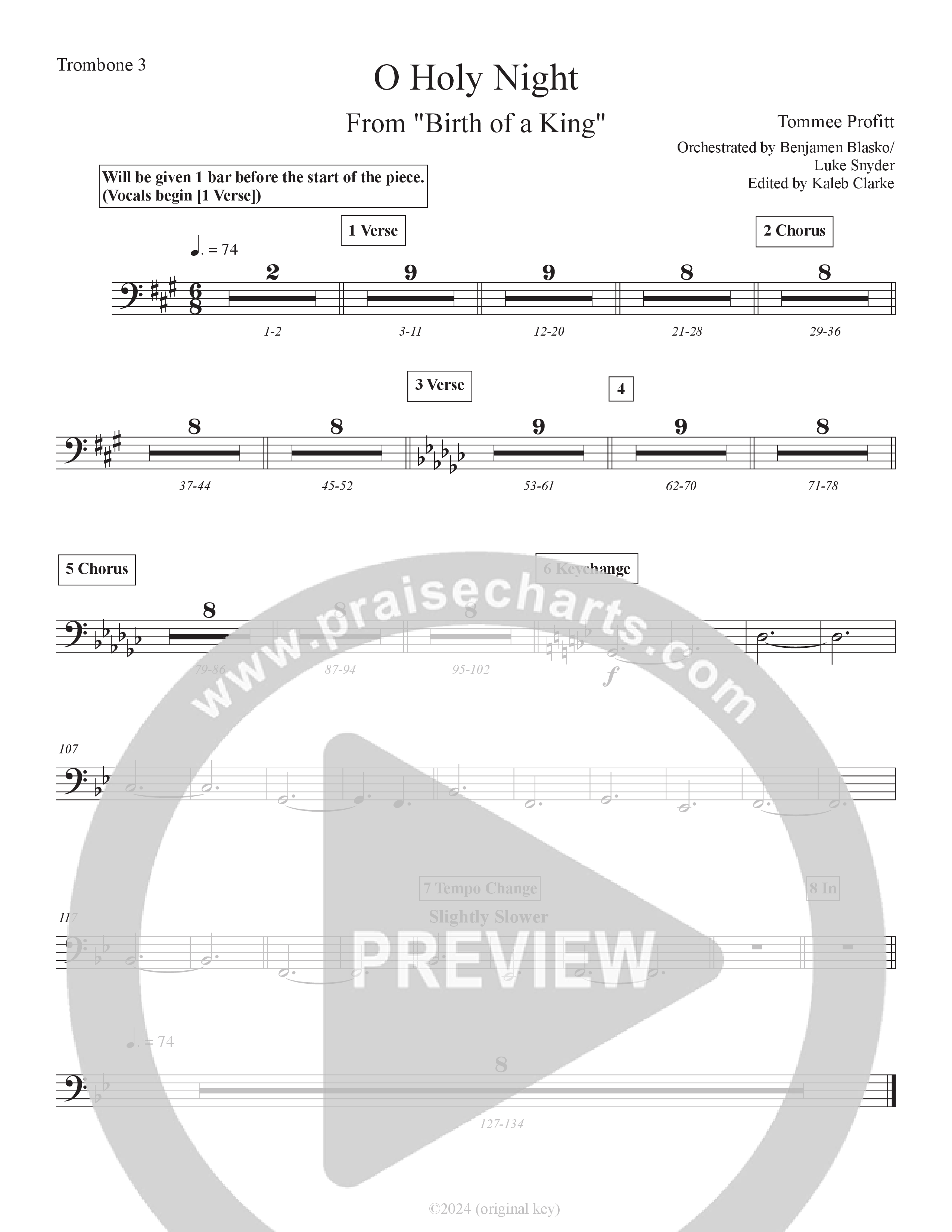 O Holy Night (Live) Trombone 3 (Tommee Profitt / SVRCINA / Tauren Wells)