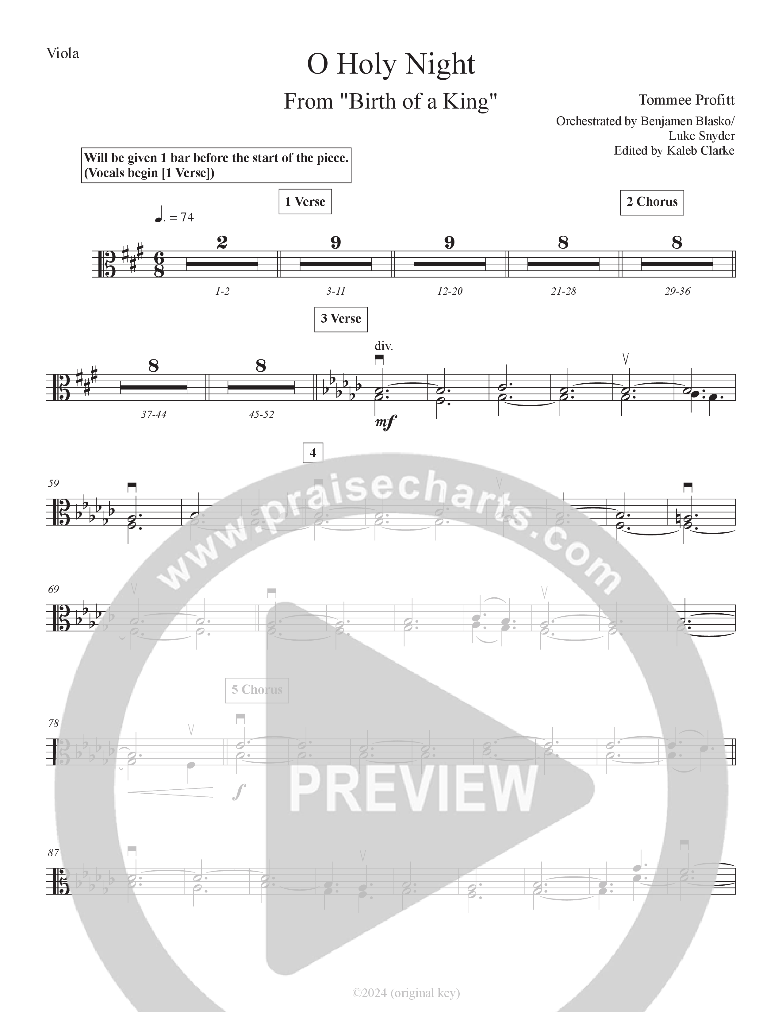 O Holy Night (Live) Viola (Tommee Profitt / SVRCINA / Tauren Wells)