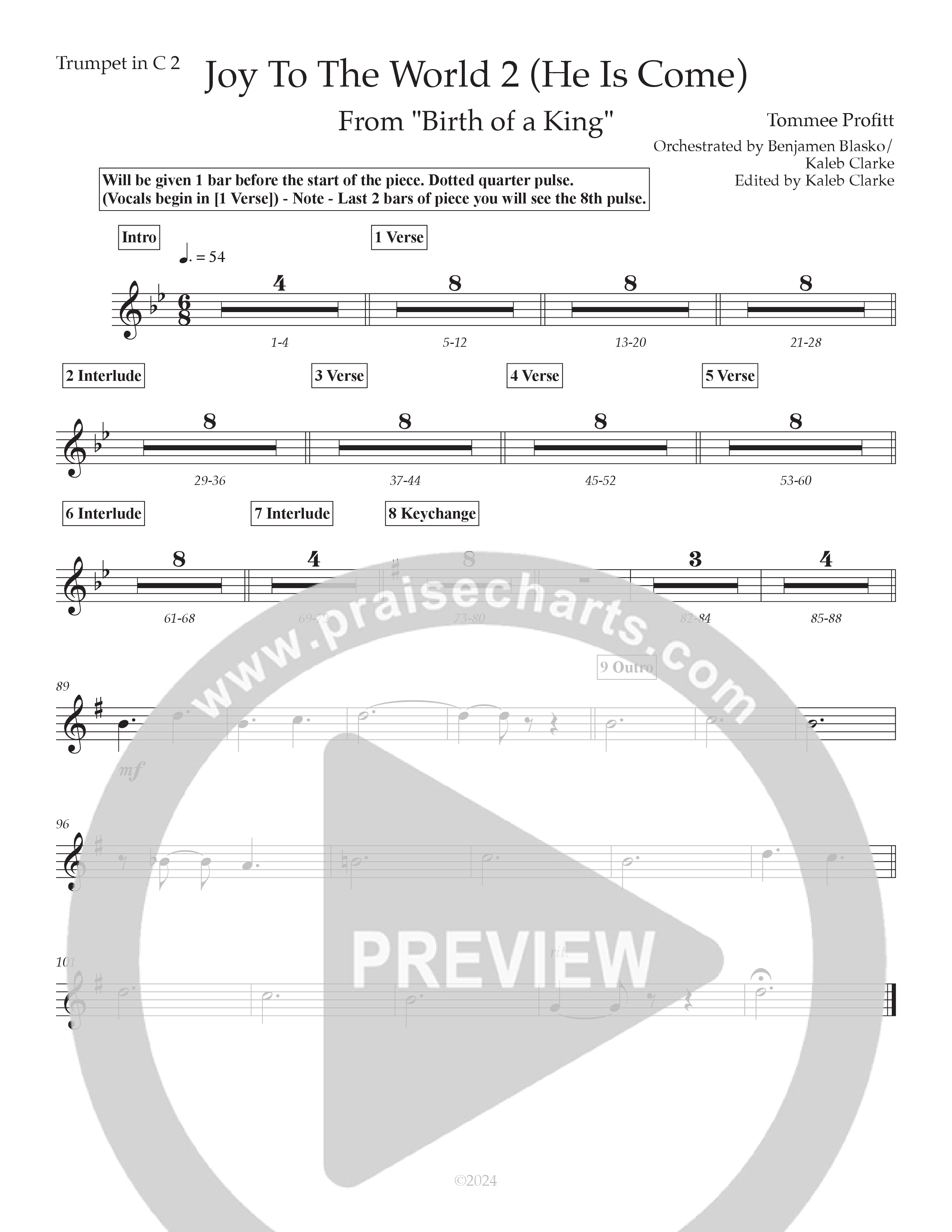 Joy To The World 2 (He Is Come) (Live) Trumpet 2 (Tommee Profitt / Clark Beckham)