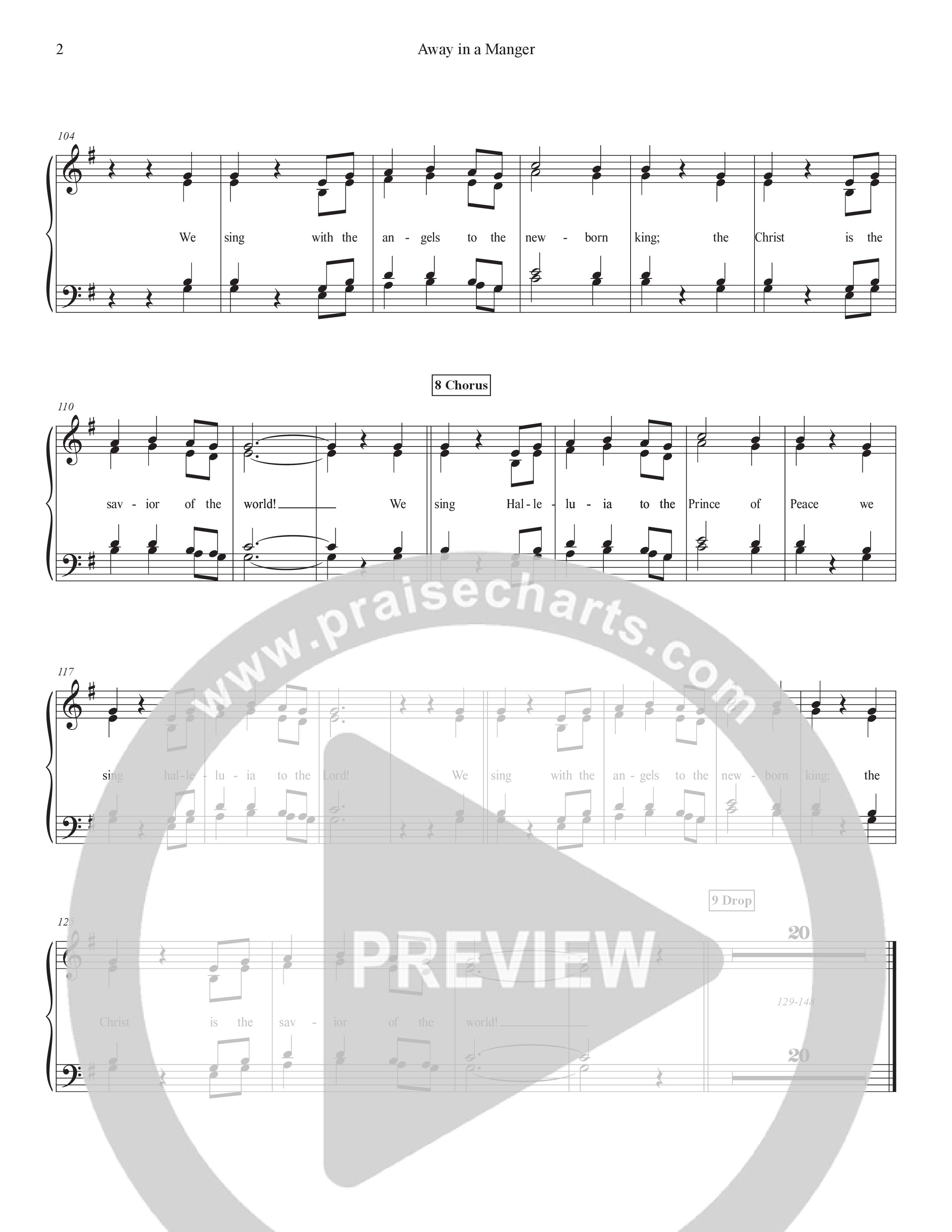 Away In A Manger (Live) Choir Sheet (SATB) (Tommee Profitt / Danny Gokey / Vanessa Campagna)