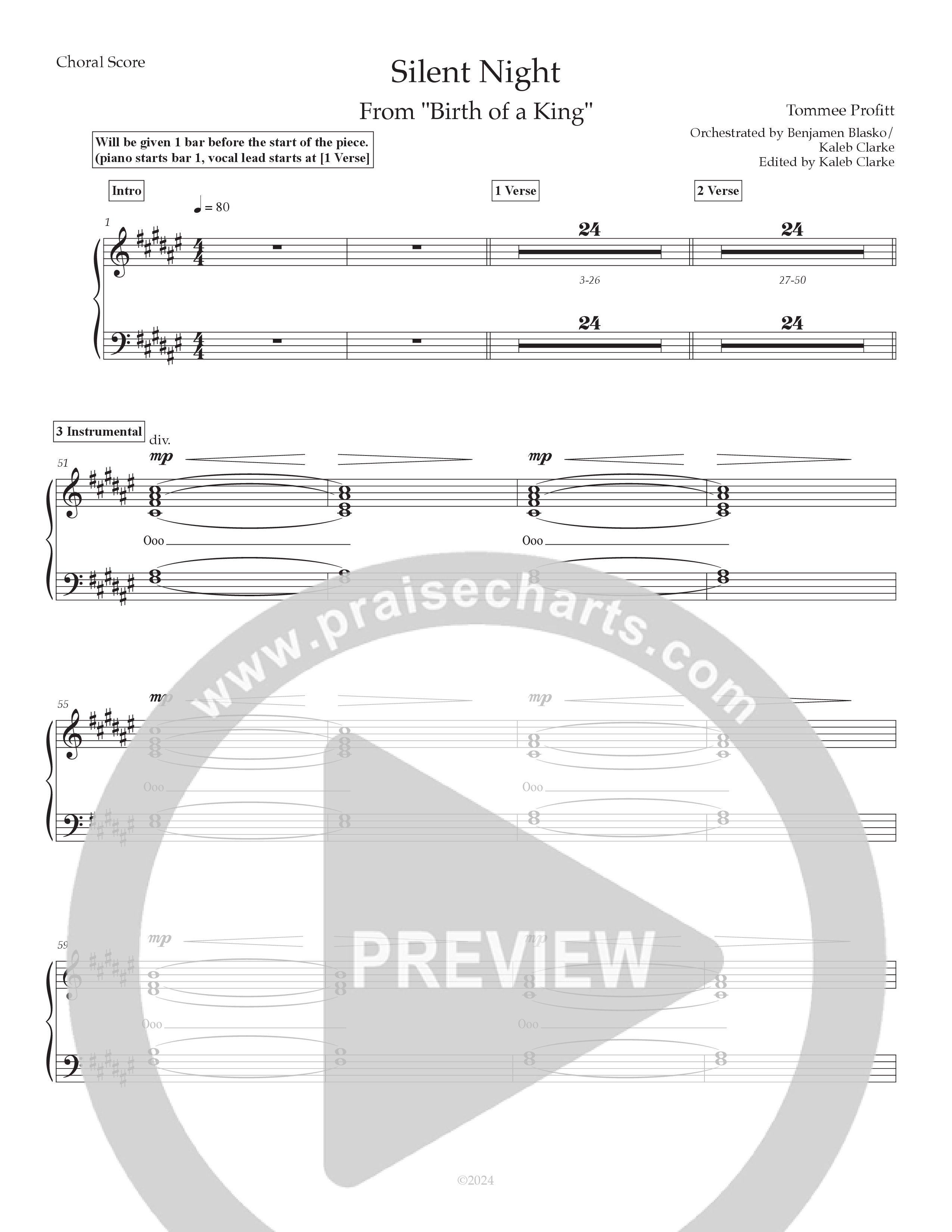 Silent Night (Live) Choir Sheet (SATB) (Tommee Profitt / Fleurie)