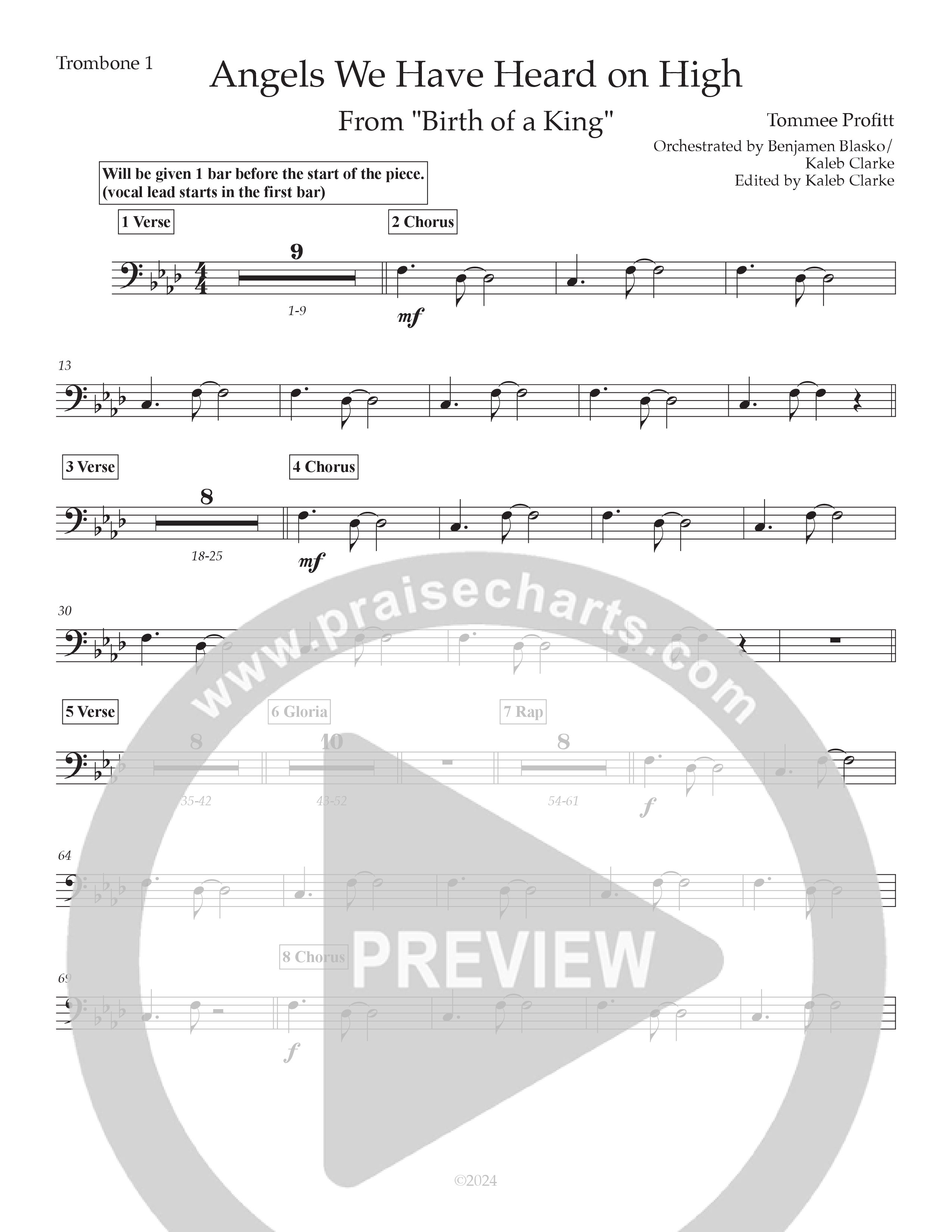 Angels We Have Heard On High (Live) Trombone 1 (Tommee Profitt / Nicole Serrano / Steven Malcolm)