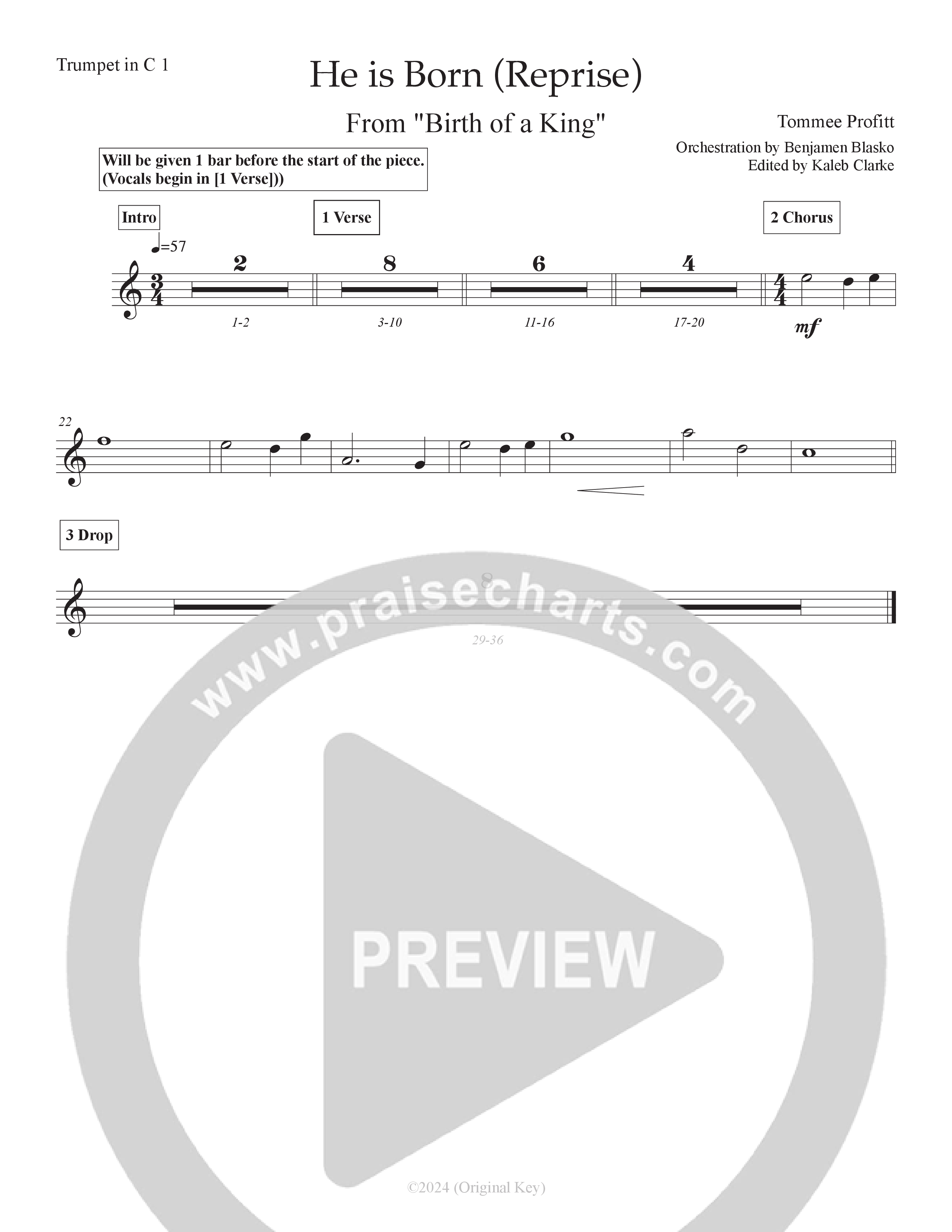 He Is Born (Reprise) (Live) Trumpet 1 (Tommee Profitt / Daniel Saint Black)