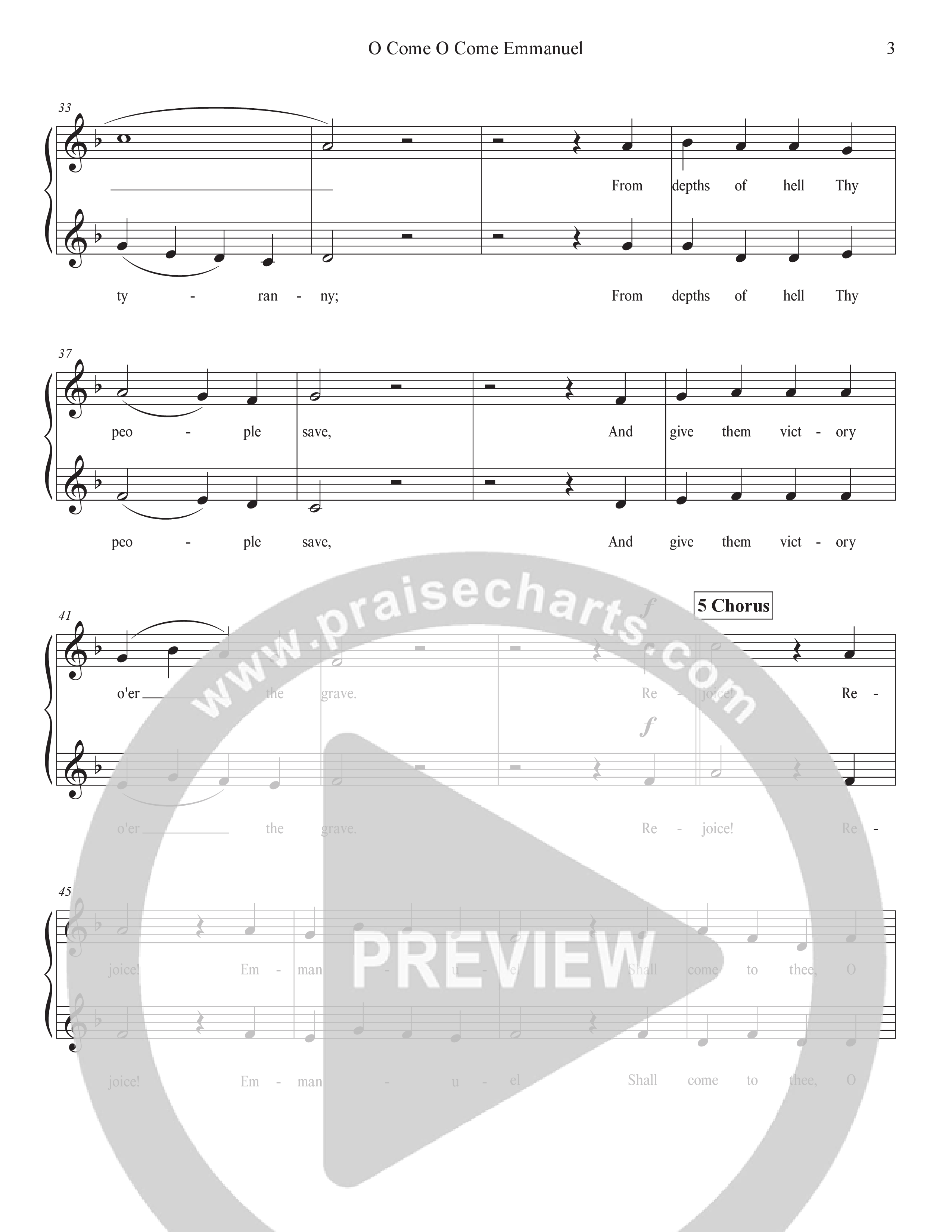 O Come O Come Emmanuel (Live) Choir Sheet (SATB) (Tommee Profitt)