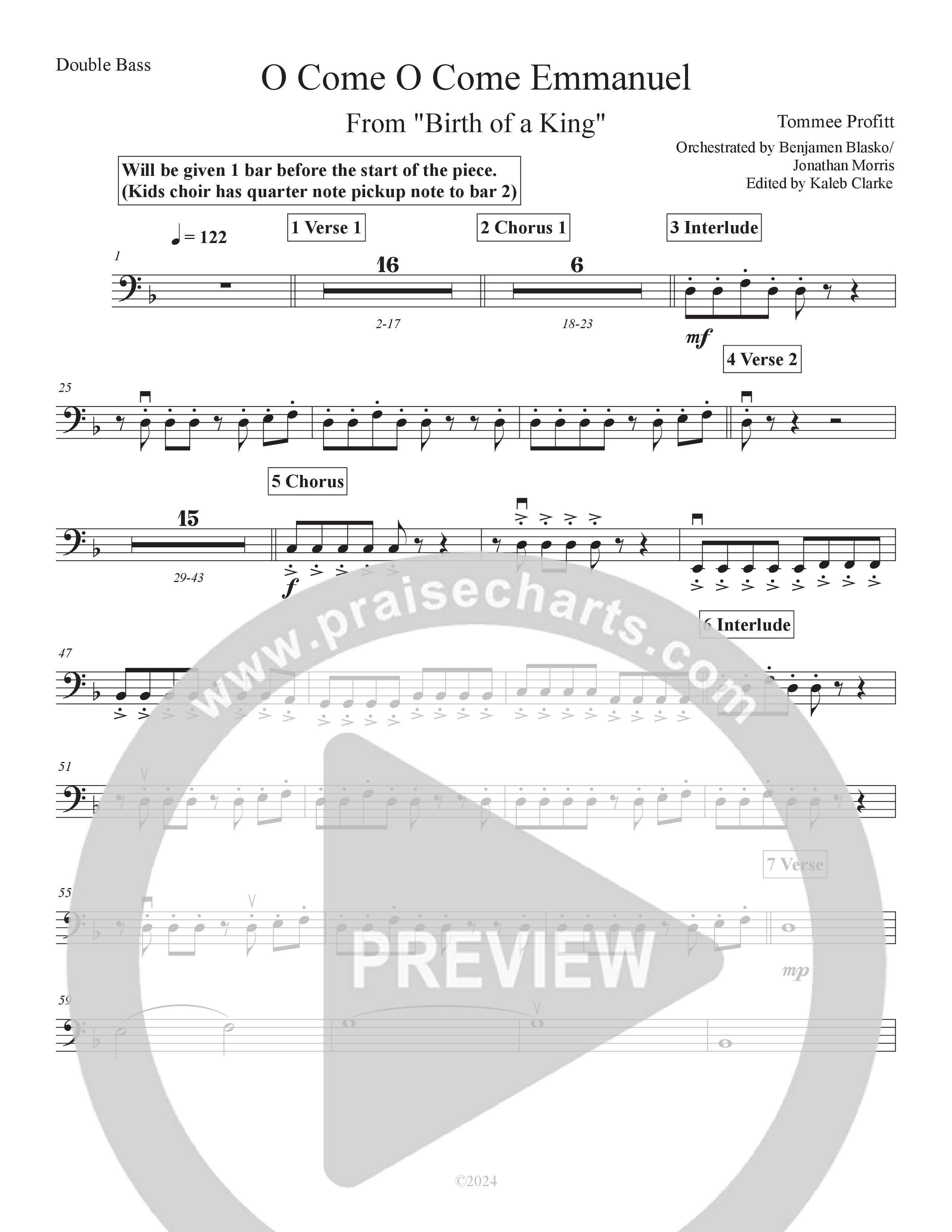 O Come O Come Emmanuel (Live) Double Bass (Tommee Profitt)