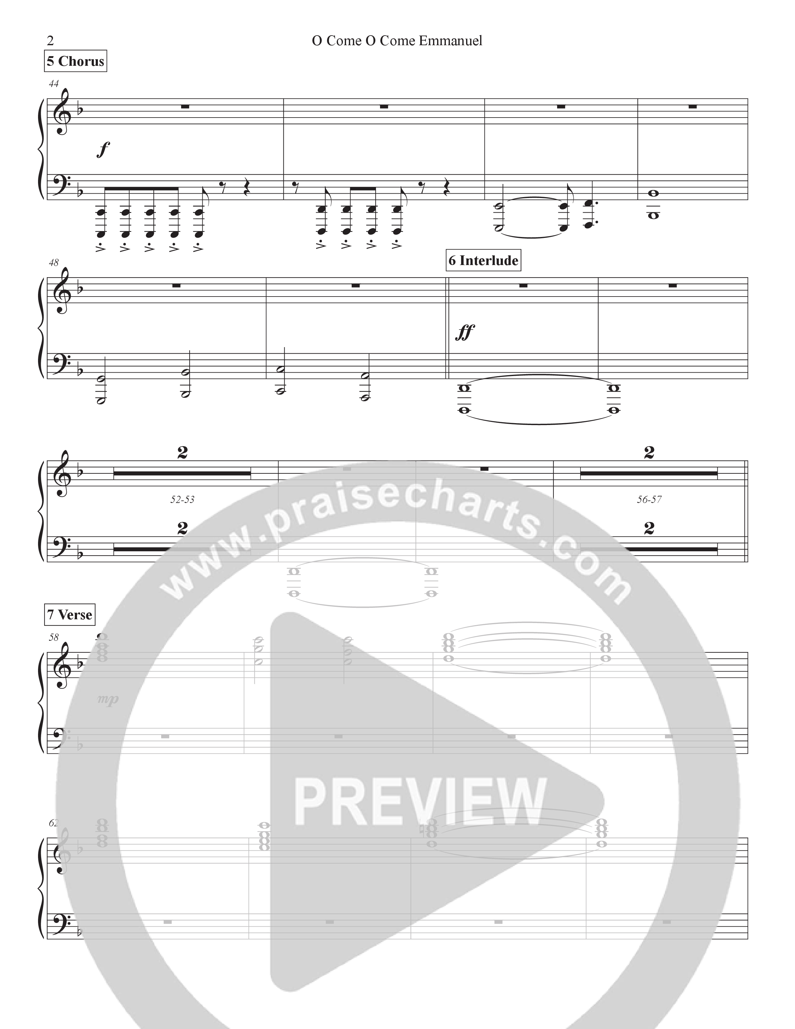 O Come O Come Emmanuel (Live) Piano Sheet (Tommee Profitt)