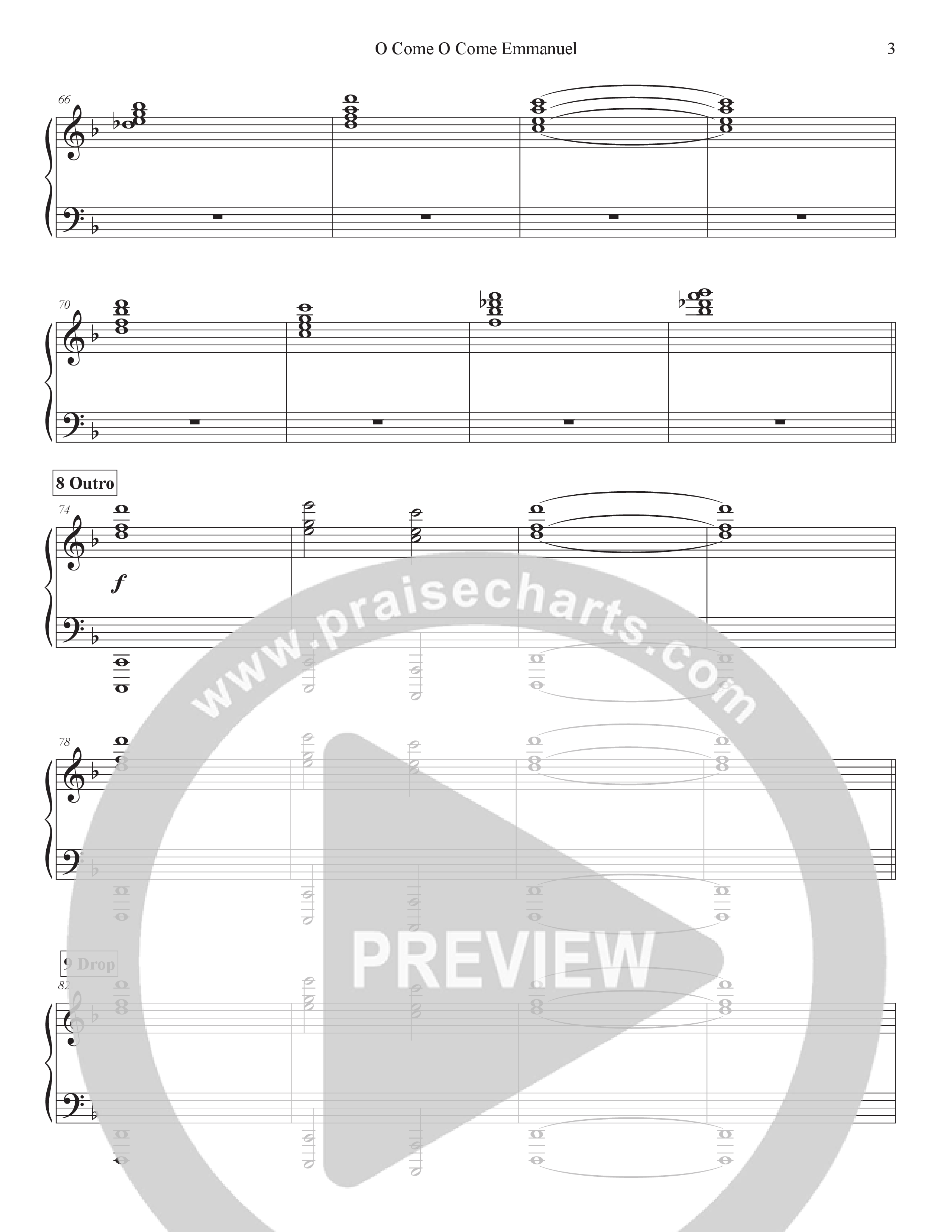 O Come O Come Emmanuel (Live) Piano Sheet (Tommee Profitt)