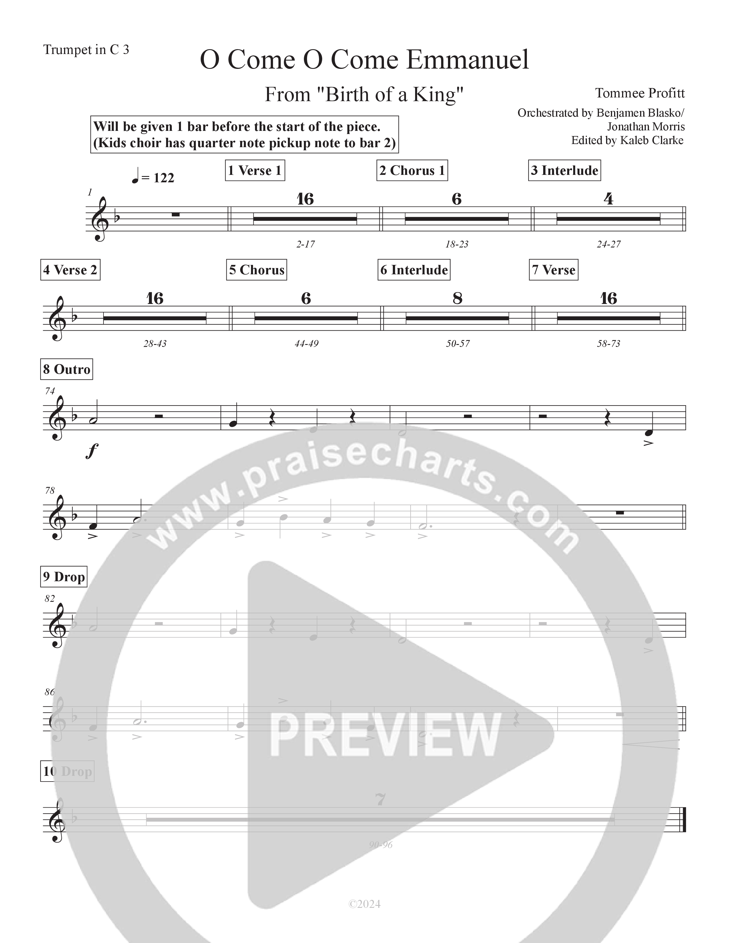 O Come O Come Emmanuel (Live) Trumpet 3 (Tommee Profitt)