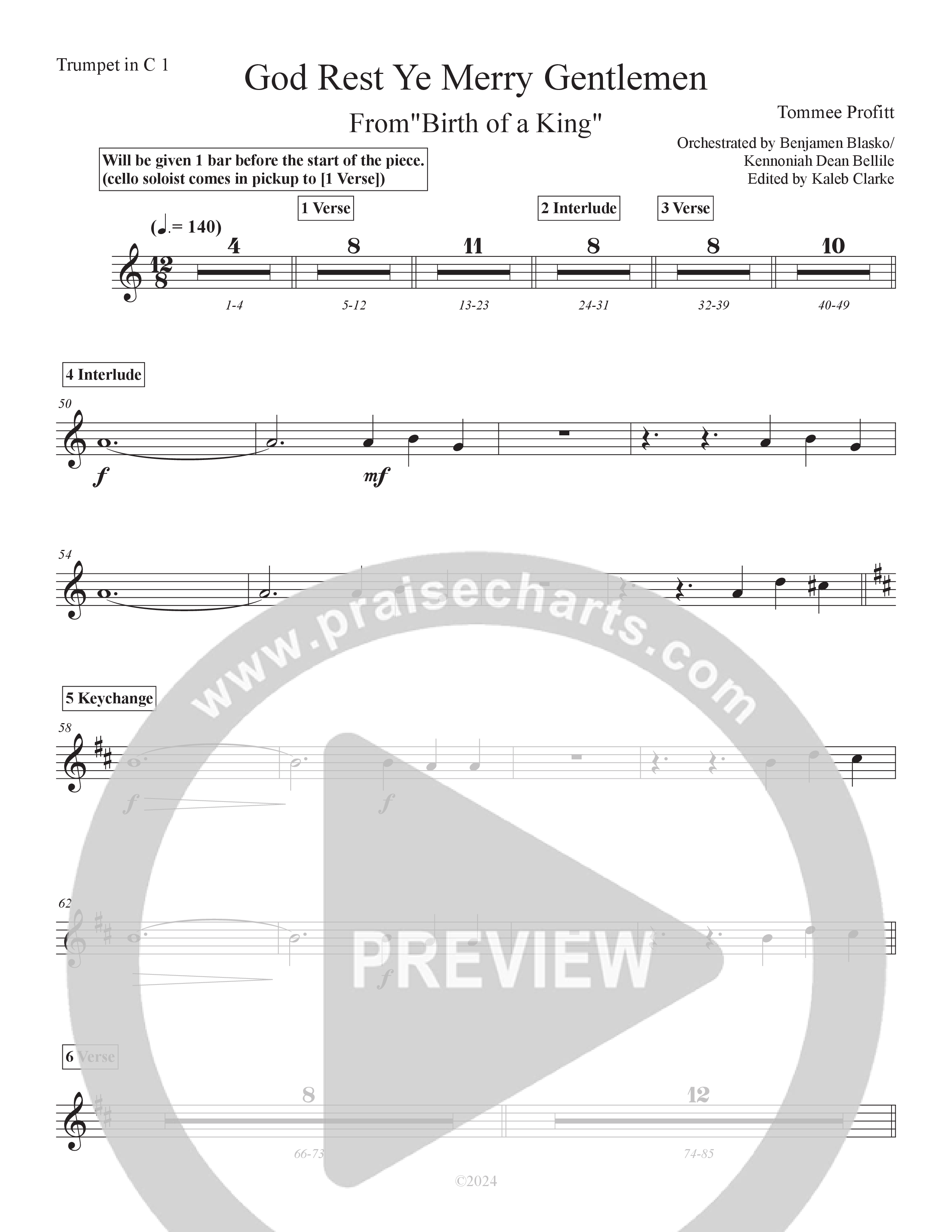 God Rest Ye Merry Gentlemen (Live) Trumpet 1 (Tommee Profitt / Tina Guo)